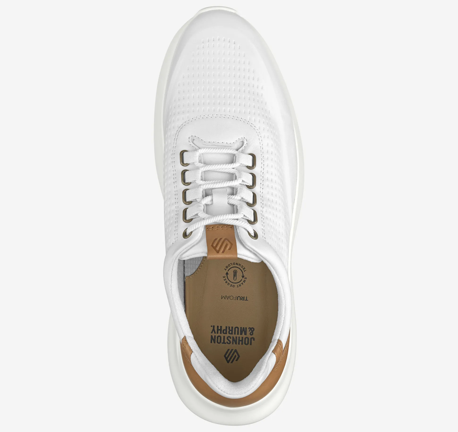 Lace-ups^Johnston & Murphy Amherst 2.0 Embossed U-Throat WhiteFullGrain