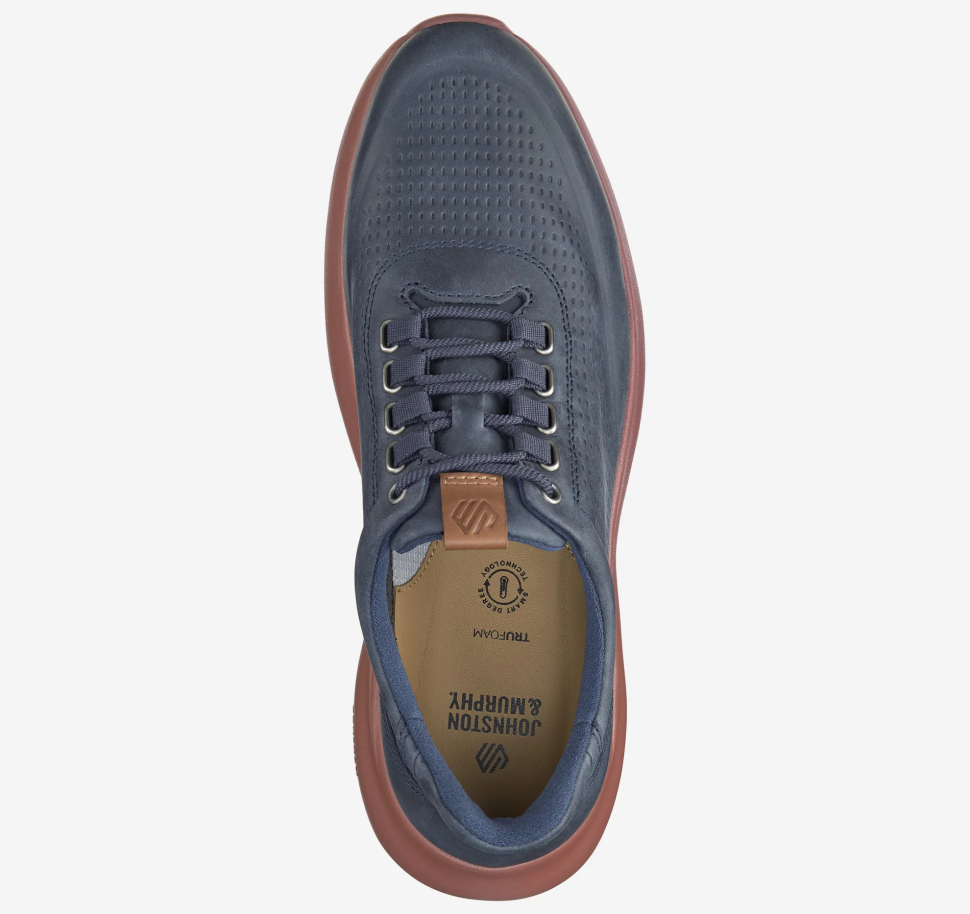 Lace-ups^Johnston & Murphy Amherst 2.0 Embossed U-Throat NavyOiledFullGrain