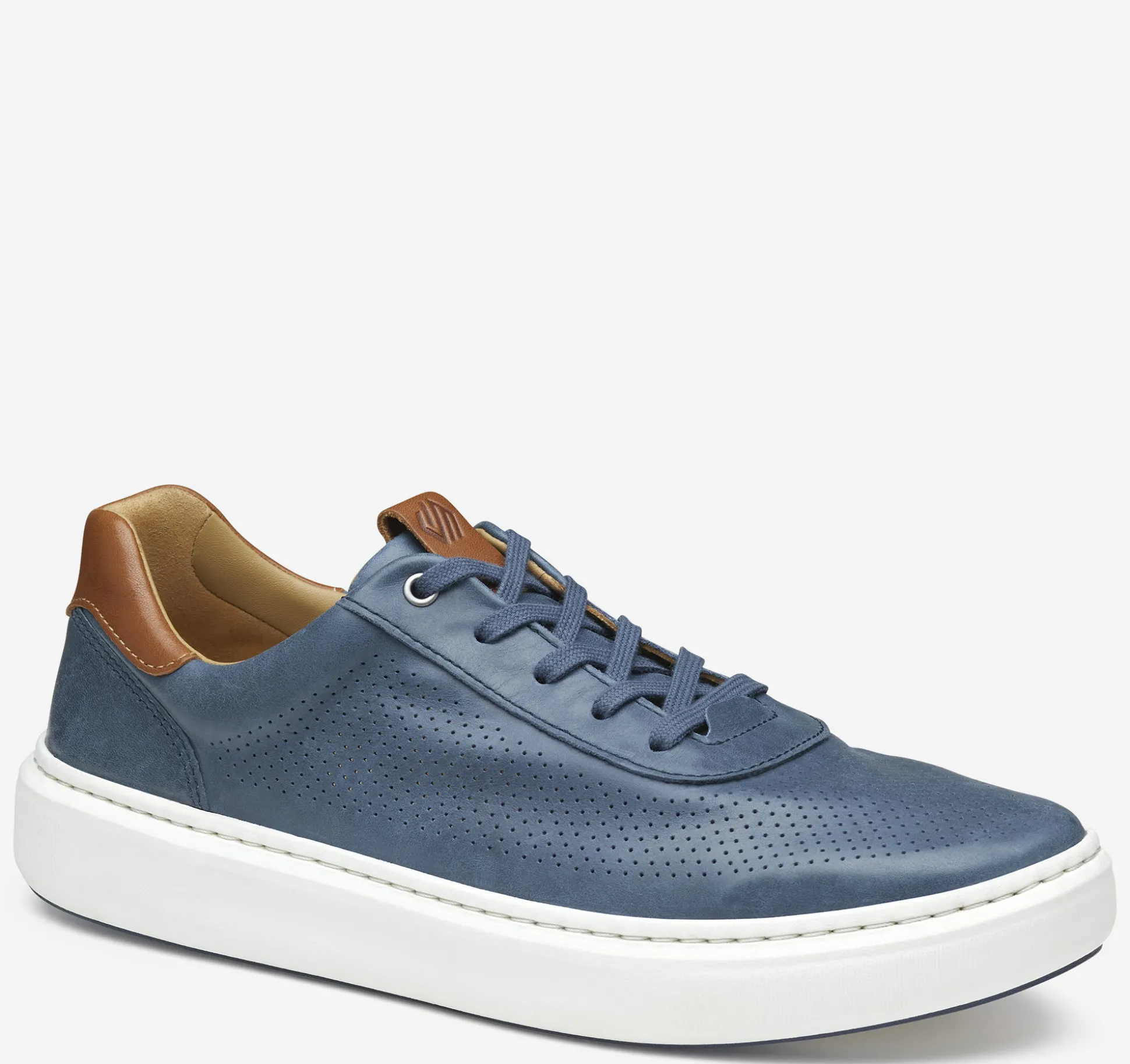 New Arrivals | Lace-ups^Johnston & Murphy Anders Perfed U-Throat NavyFullGrain