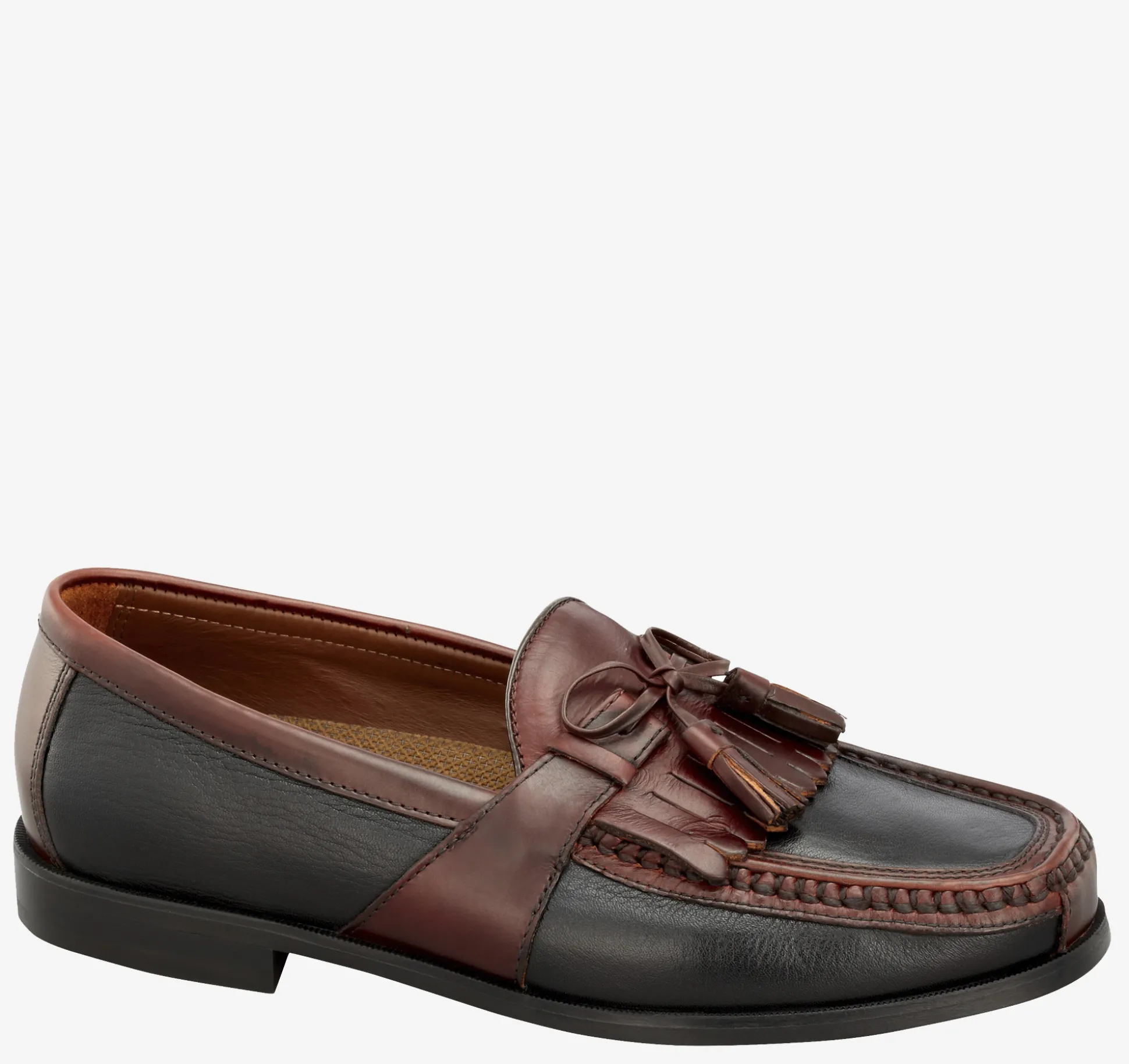 Dress Shoes | Slip-ons & Loafers^Johnston & Murphy Aragon II Kiltie Tassel Loafer BlackSmooth/AntiqueMahoganyWaxed