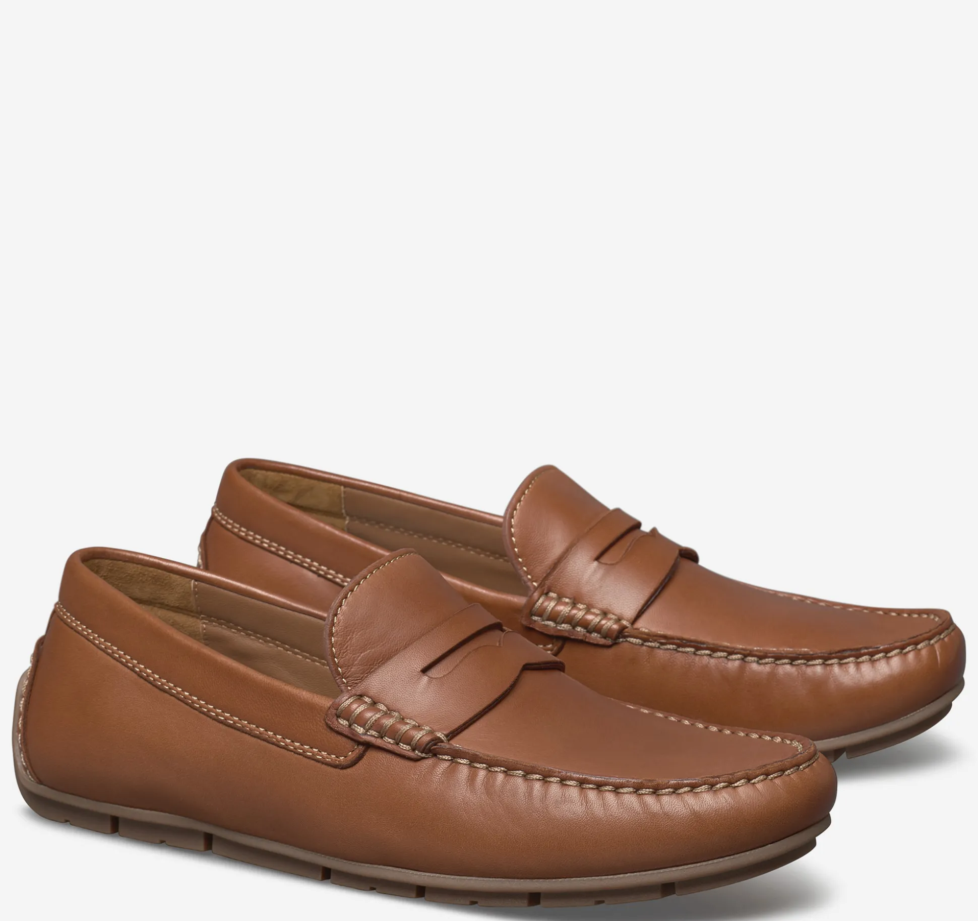Slip-ons & Loafers^Johnston & Murphy Baldwin Driver Penny Loafer CognacSheepskin