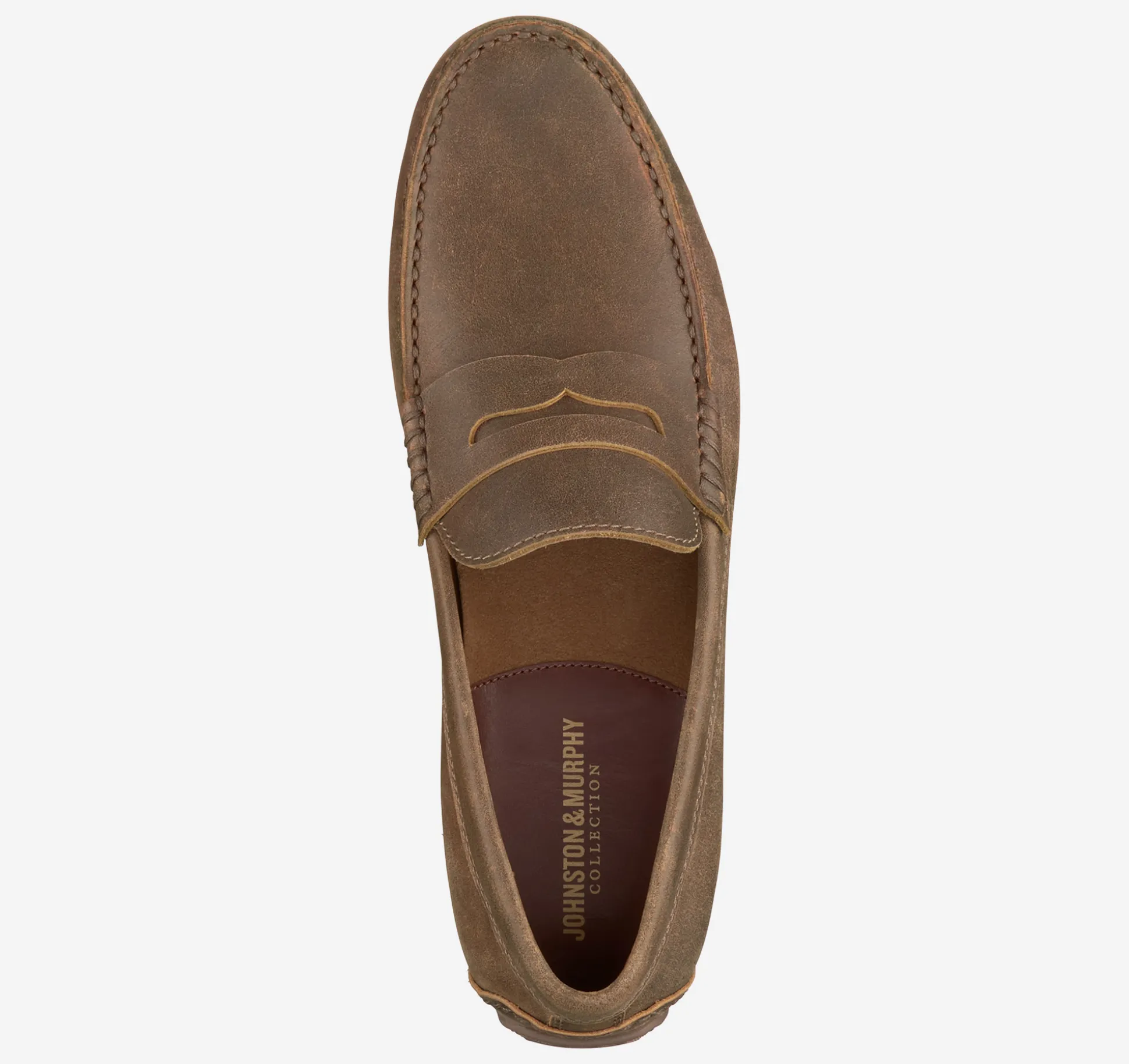 Slip-ons & Loafers^Johnston & Murphy Baldwin Driver Penny Loafer BrownAmericanFullGrain