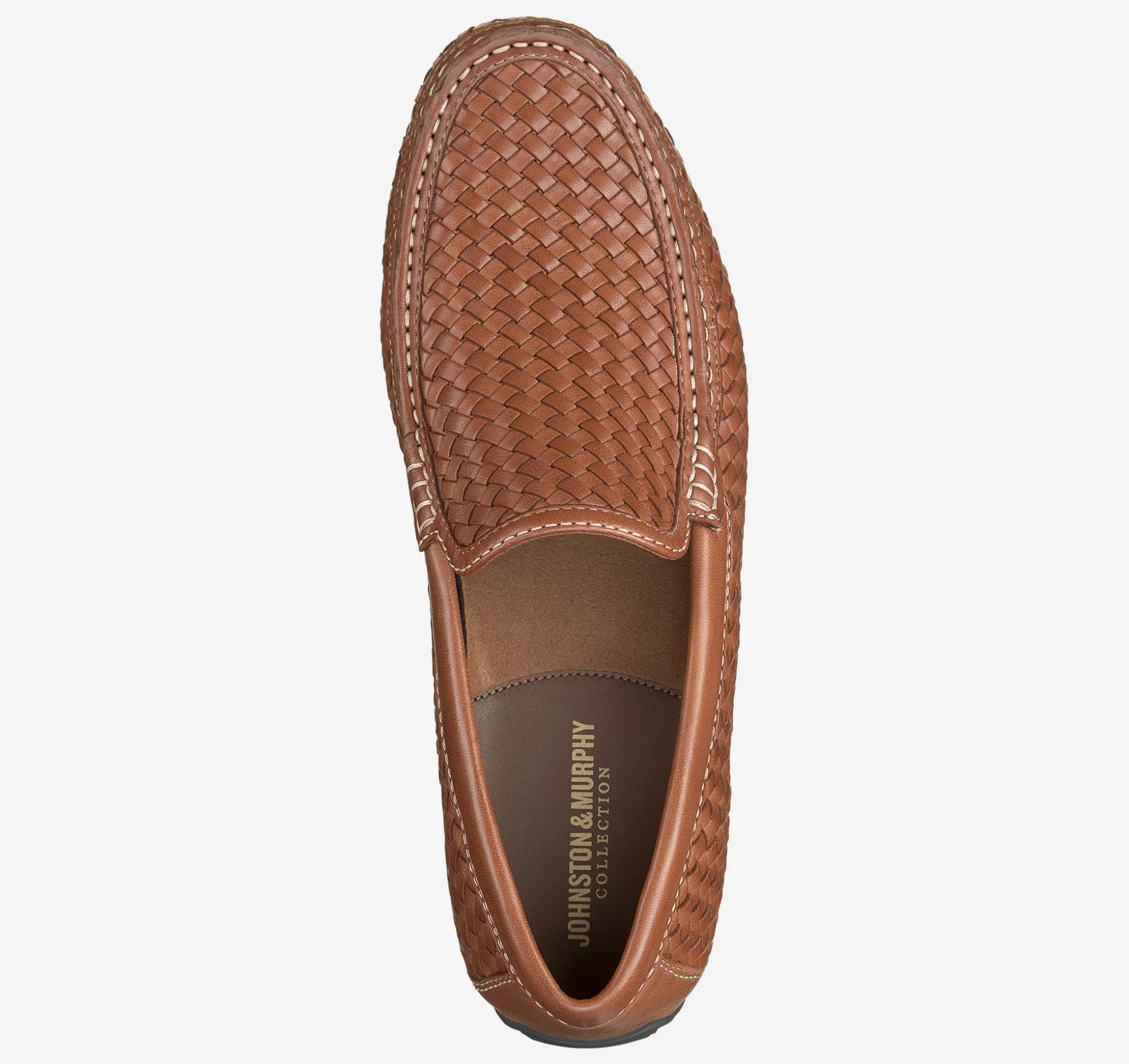 Slip-ons & Loafers^Johnston & Murphy Baldwin Driver Woven Slip-On Loafer TanSheepskin