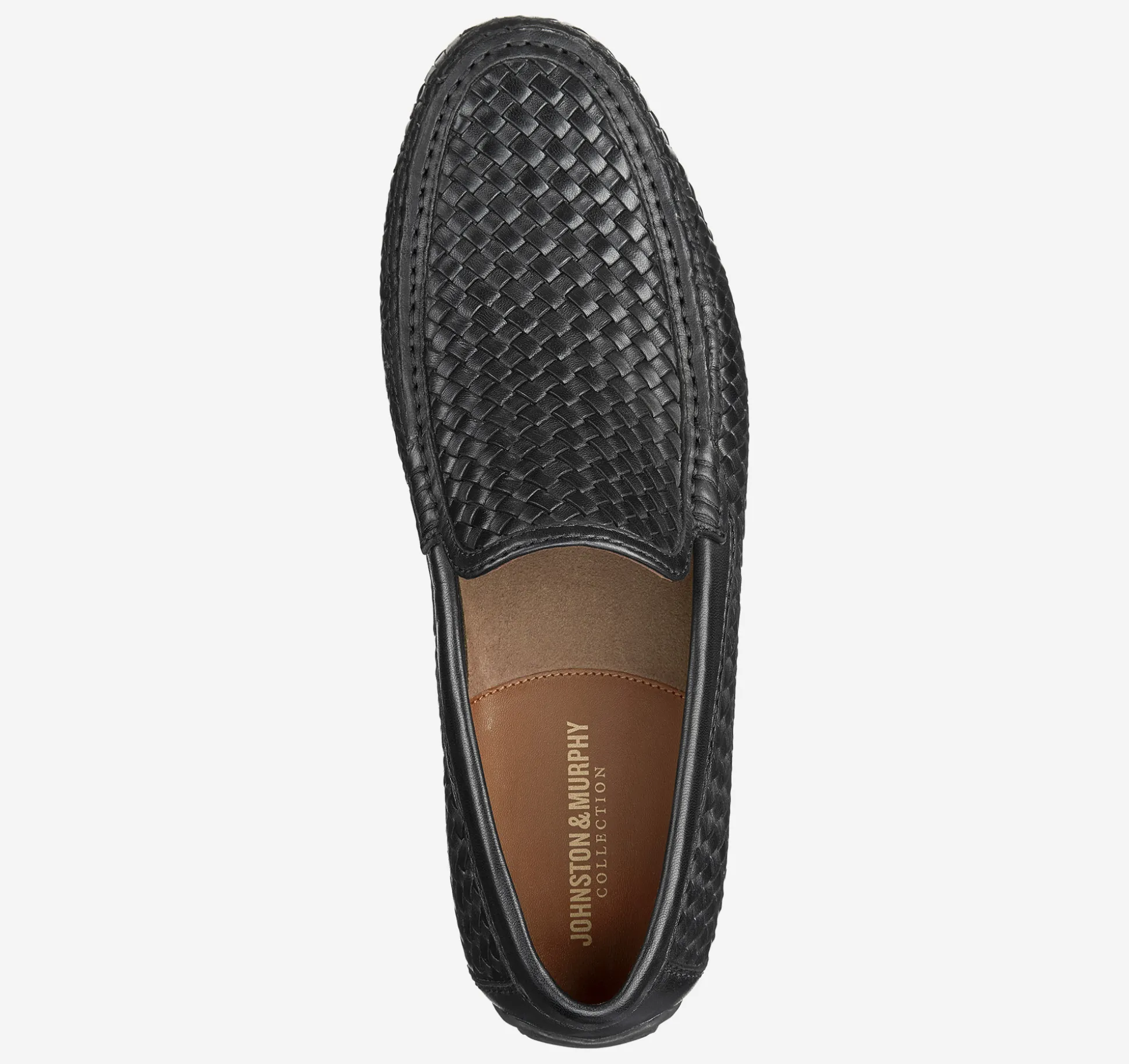Slip-ons & Loafers^Johnston & Murphy Baldwin Driver Woven Slip-On Loafer BlackSheepskin
