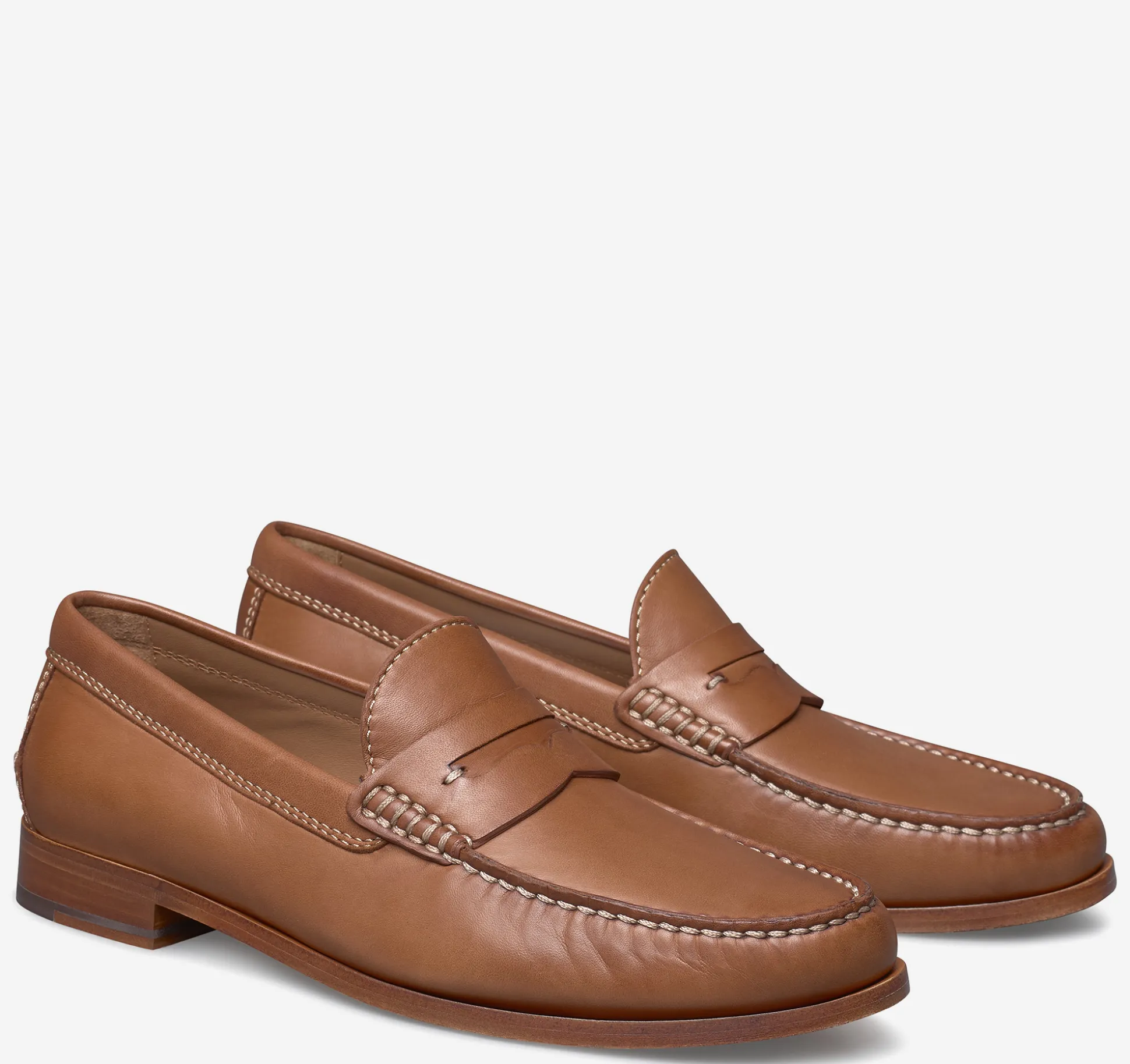 Slip-ons & Loafers^Johnston & Murphy Baldwin Penny Loafer CognacSheepskin