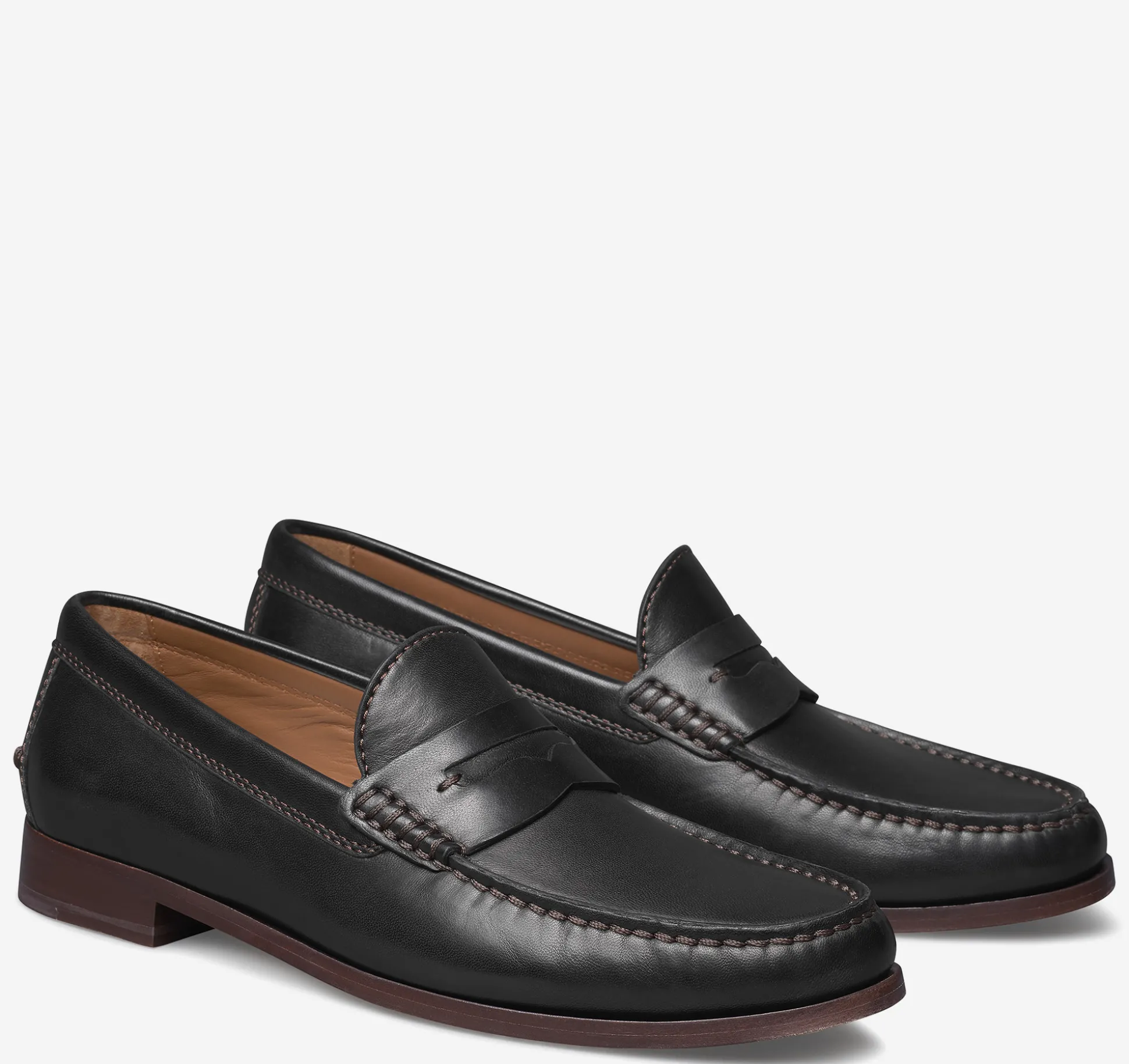 Slip-ons & Loafers^Johnston & Murphy Baldwin Penny Loafer BlackSheepskin