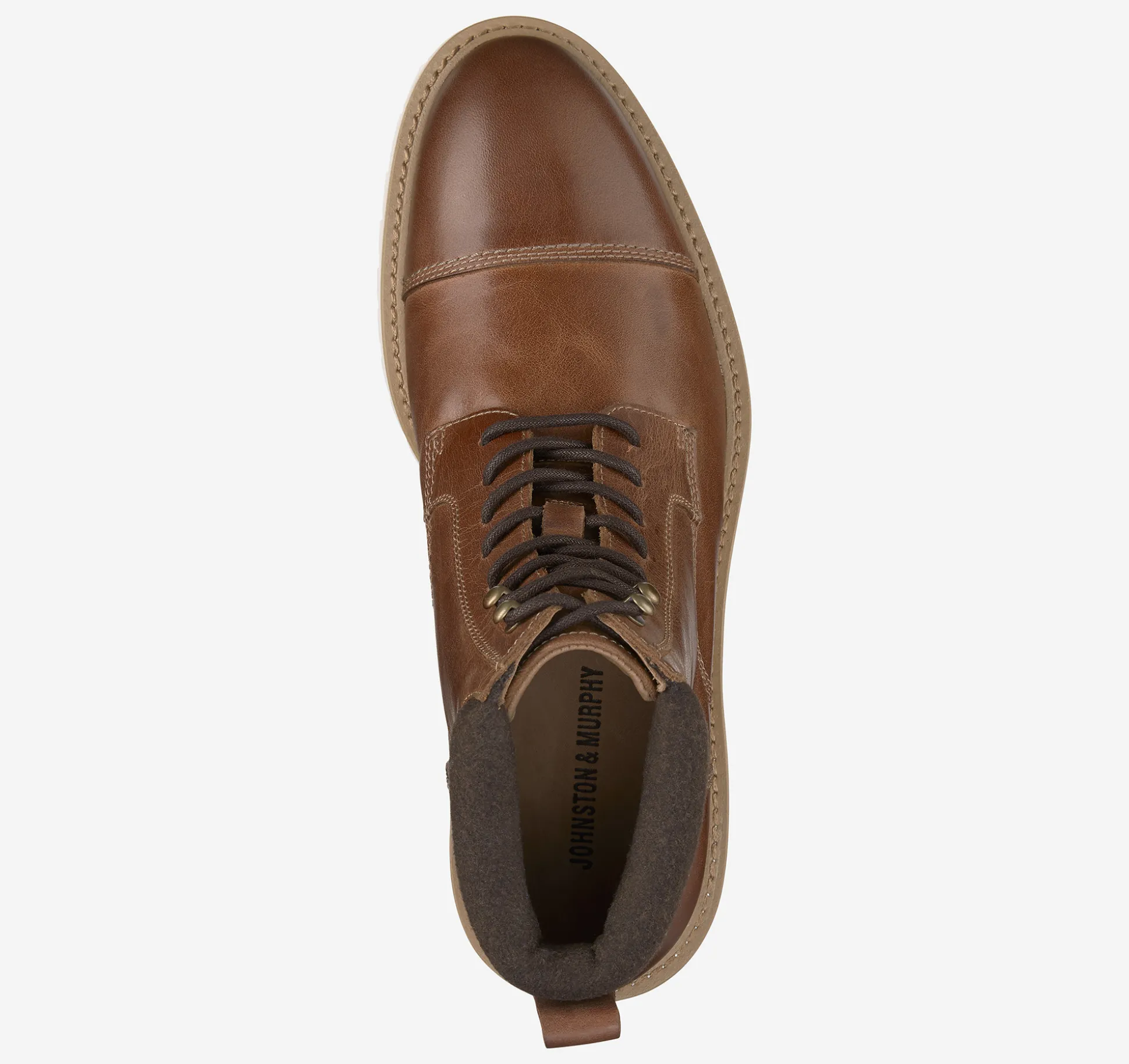 Boots^Johnston & Murphy Barrett Cap Toe Boot CognacFullGrain