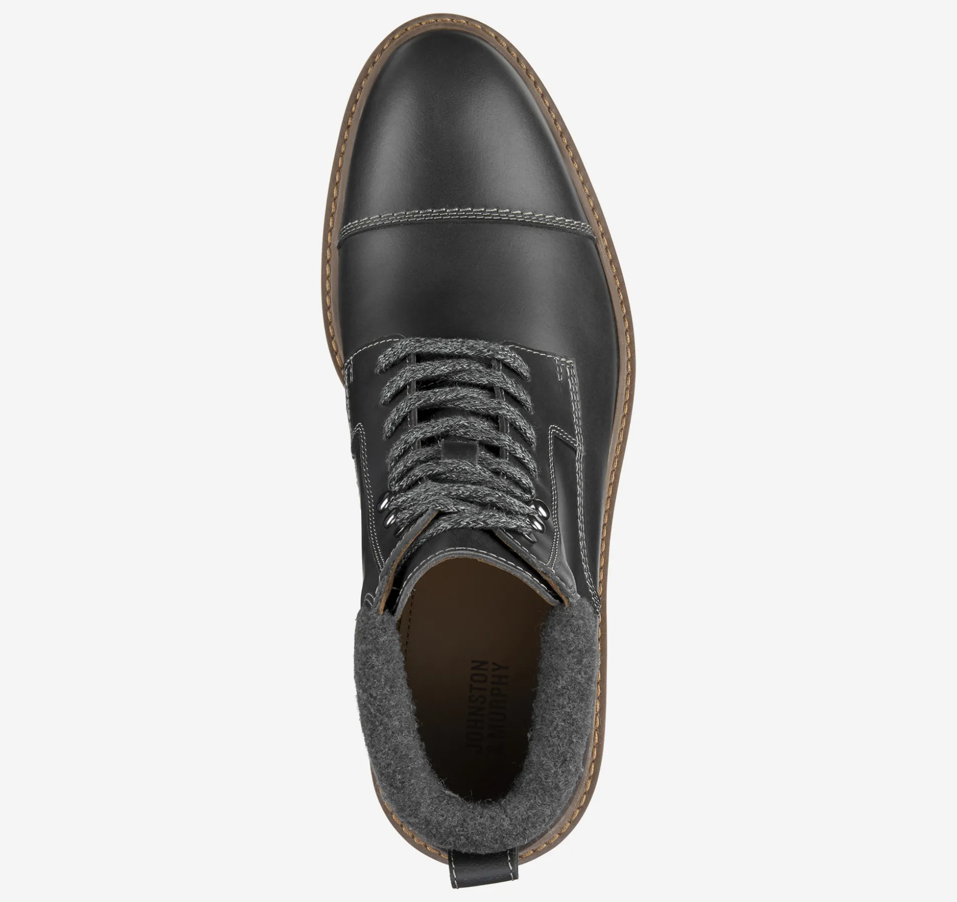 Boots^Johnston & Murphy Barrett Cap Toe Boot GrayFullGrain