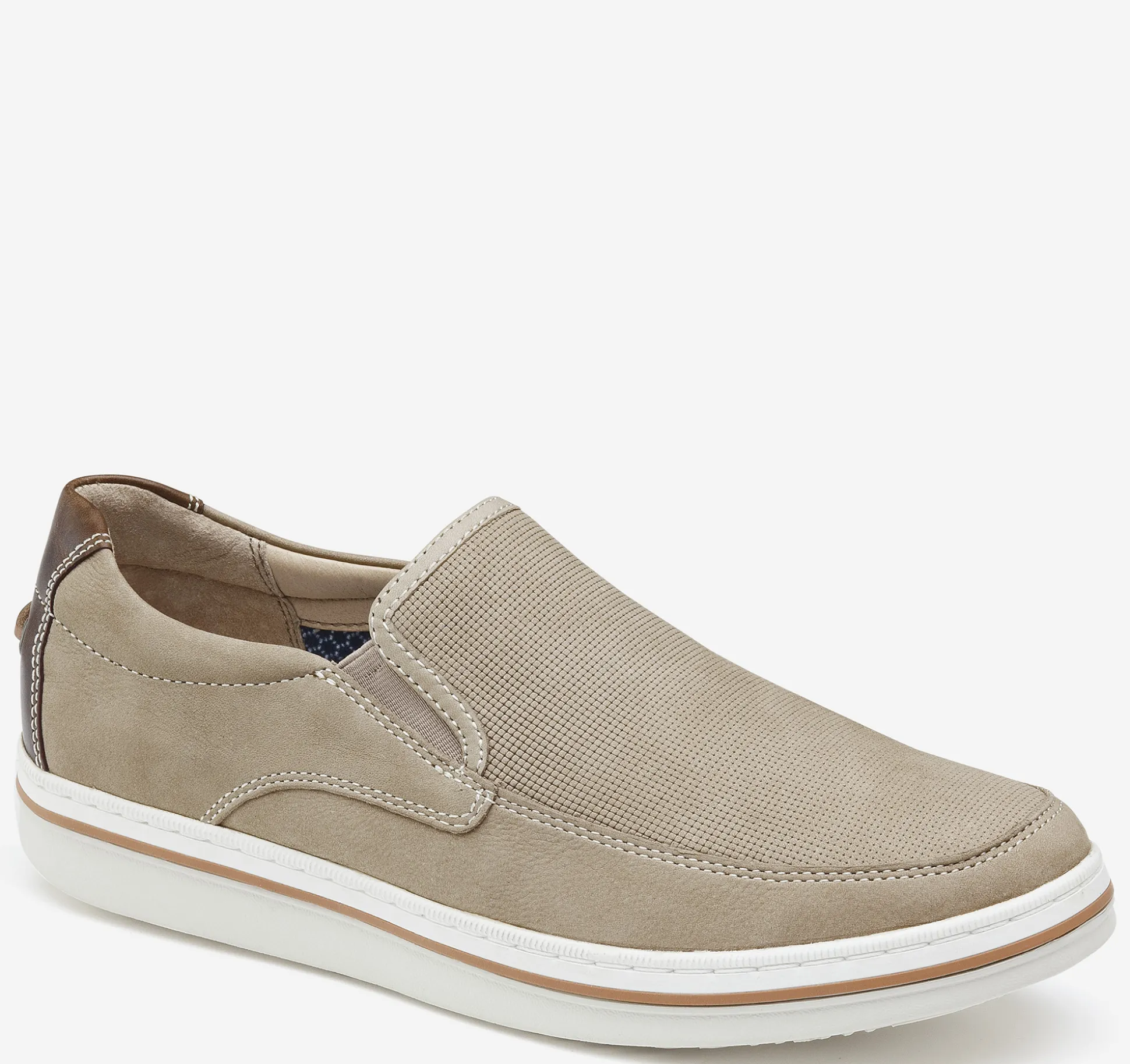 Slip-ons & Loafers^Johnston & Murphy Bowling Moc Venetian TanEmbossedTumbledNubuck