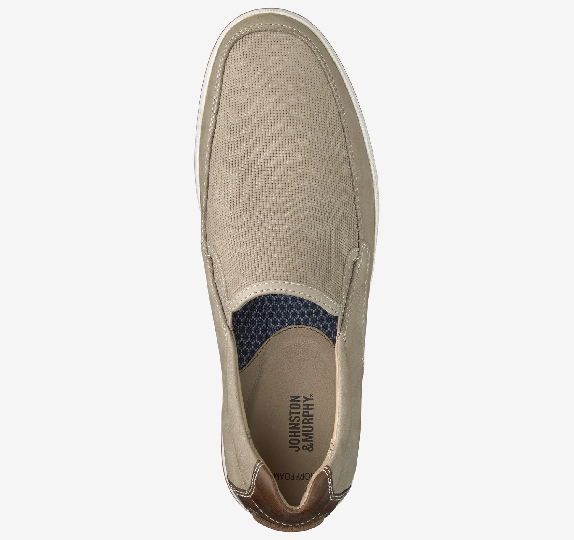 Slip-ons & Loafers^Johnston & Murphy Bowling Moc Venetian TanEmbossedTumbledNubuck