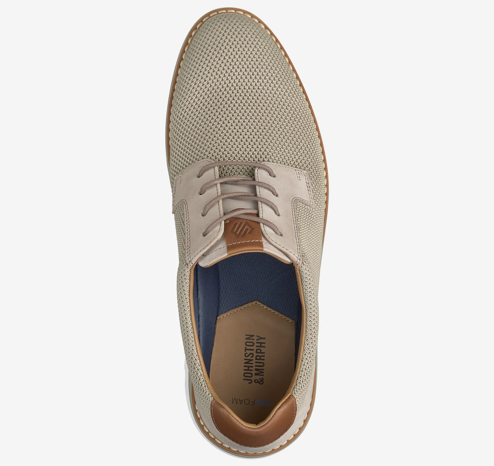 Lace-ups^Johnston & Murphy Braydon Knit Plain Toe TaupeKnit