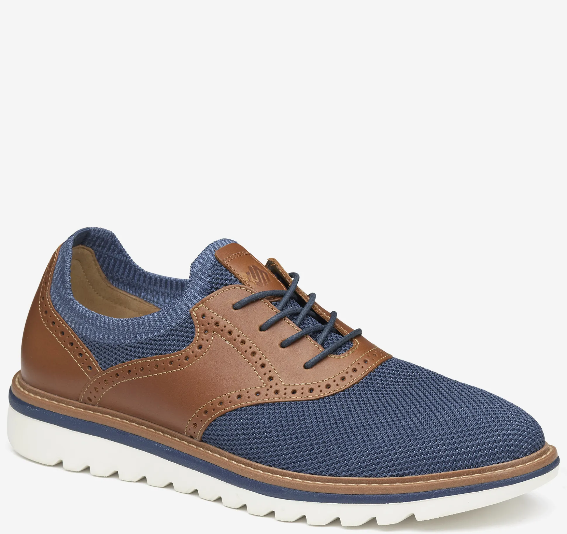 Lace-ups^Johnston & Murphy Braydon Knit Saddle NavyKnit/TanFullGrain