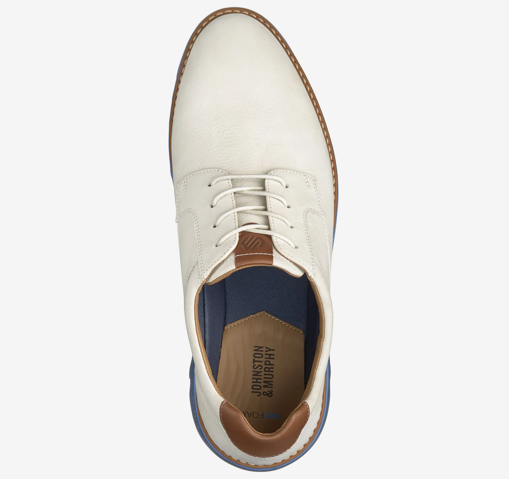 Lace-ups^Johnston & Murphy Braydon Plain Toe Off-WhiteNubuck