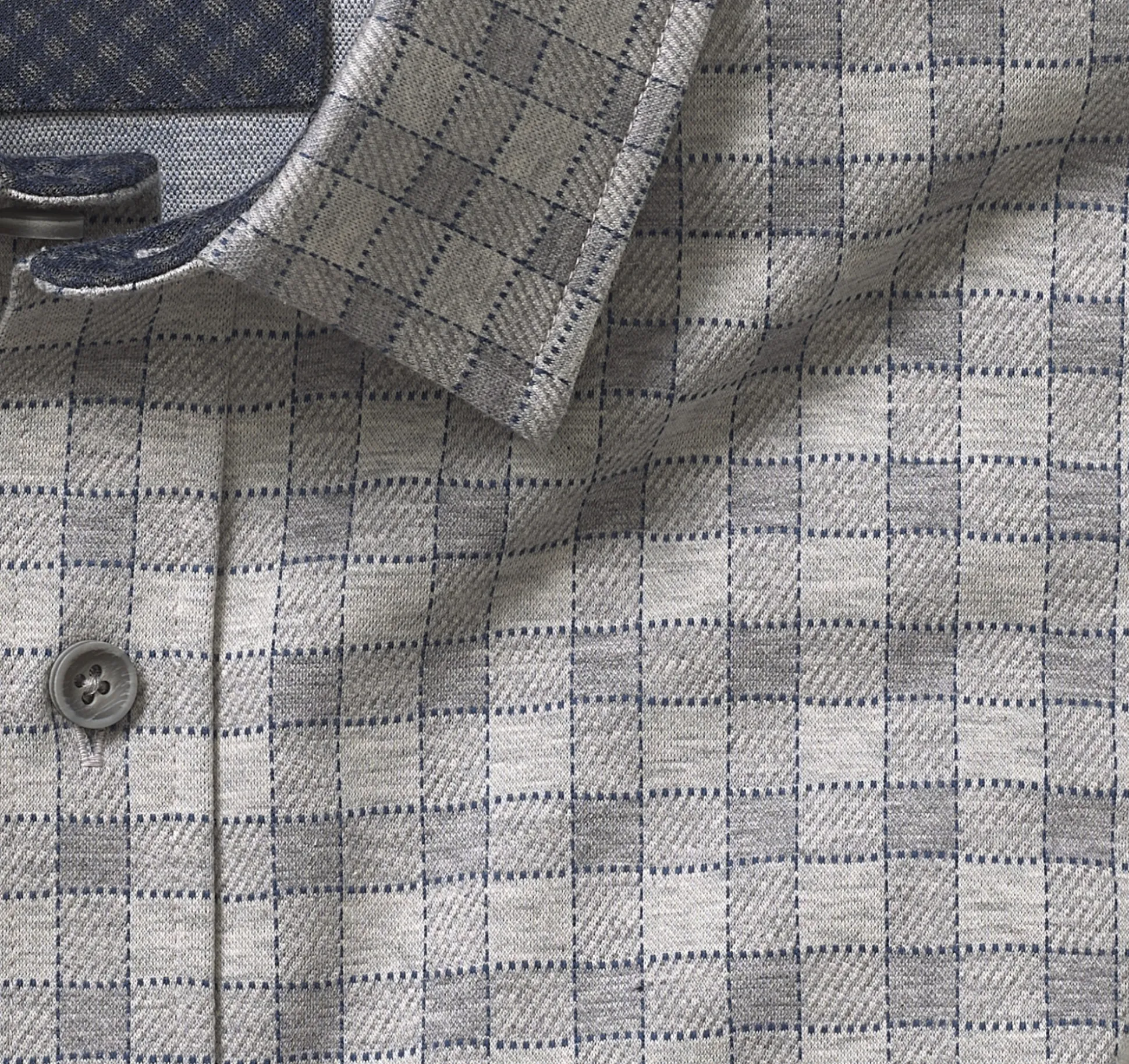 Sweaters & Knits^Johnston & Murphy Button-Front Knits LightGrayMiniGingham