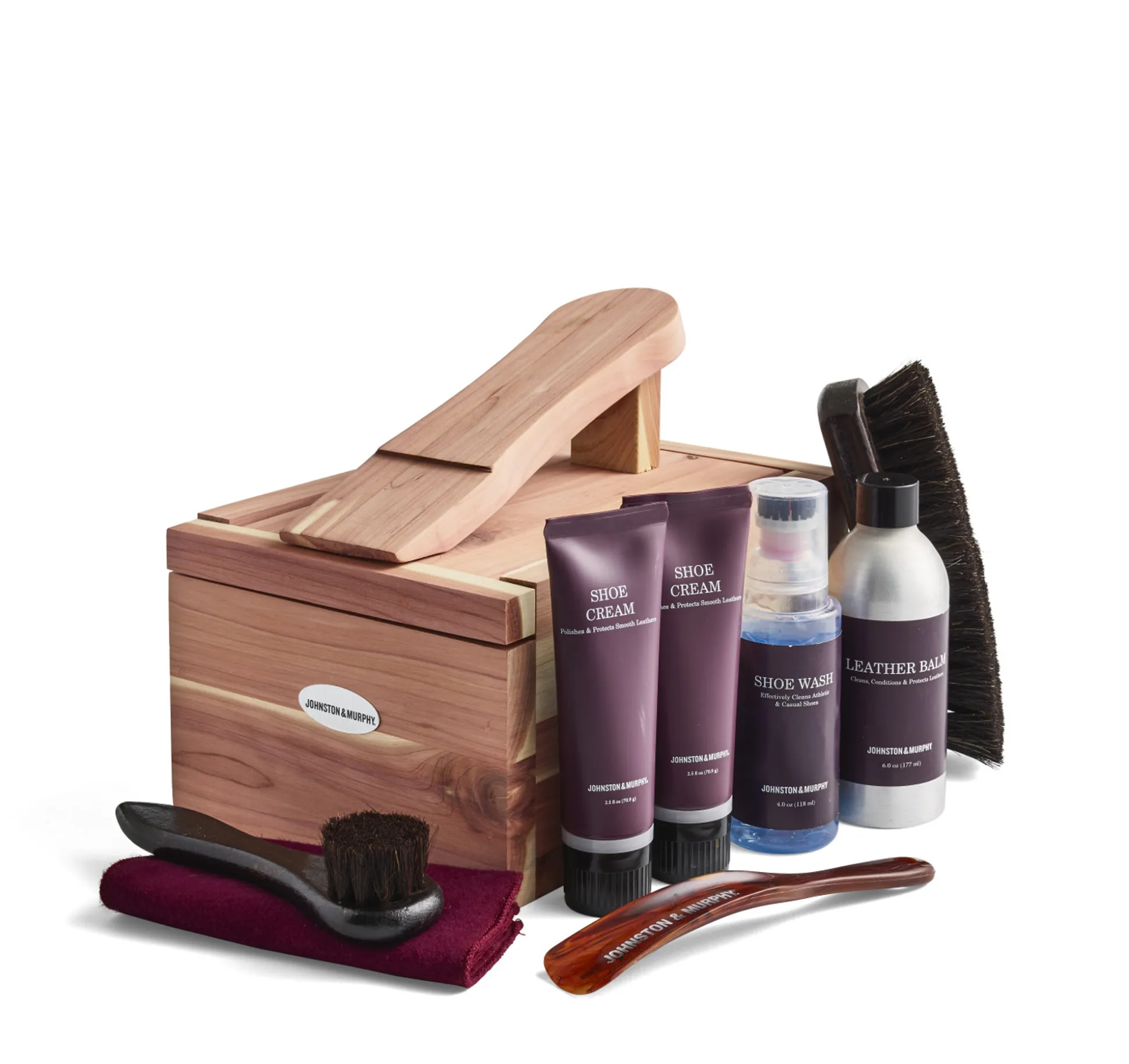 Shoe Care & Accessories^Johnston & Murphy Shoe Care Kit Cedar