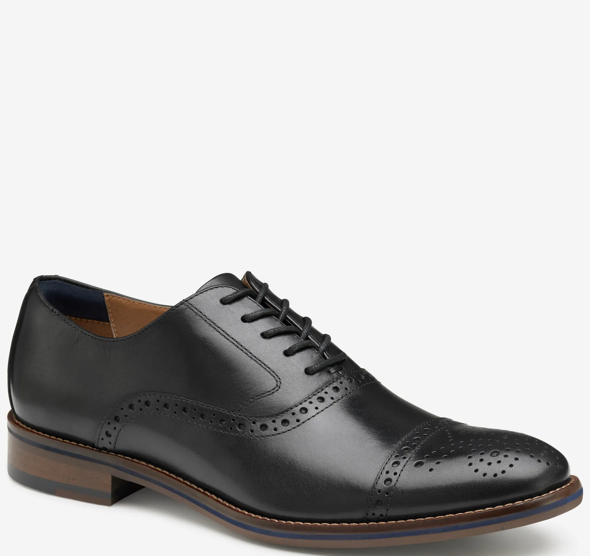 Dress Shoes | Lace-ups^Johnston & Murphy Conard 2.0 Cap Toe BlackFullGrain