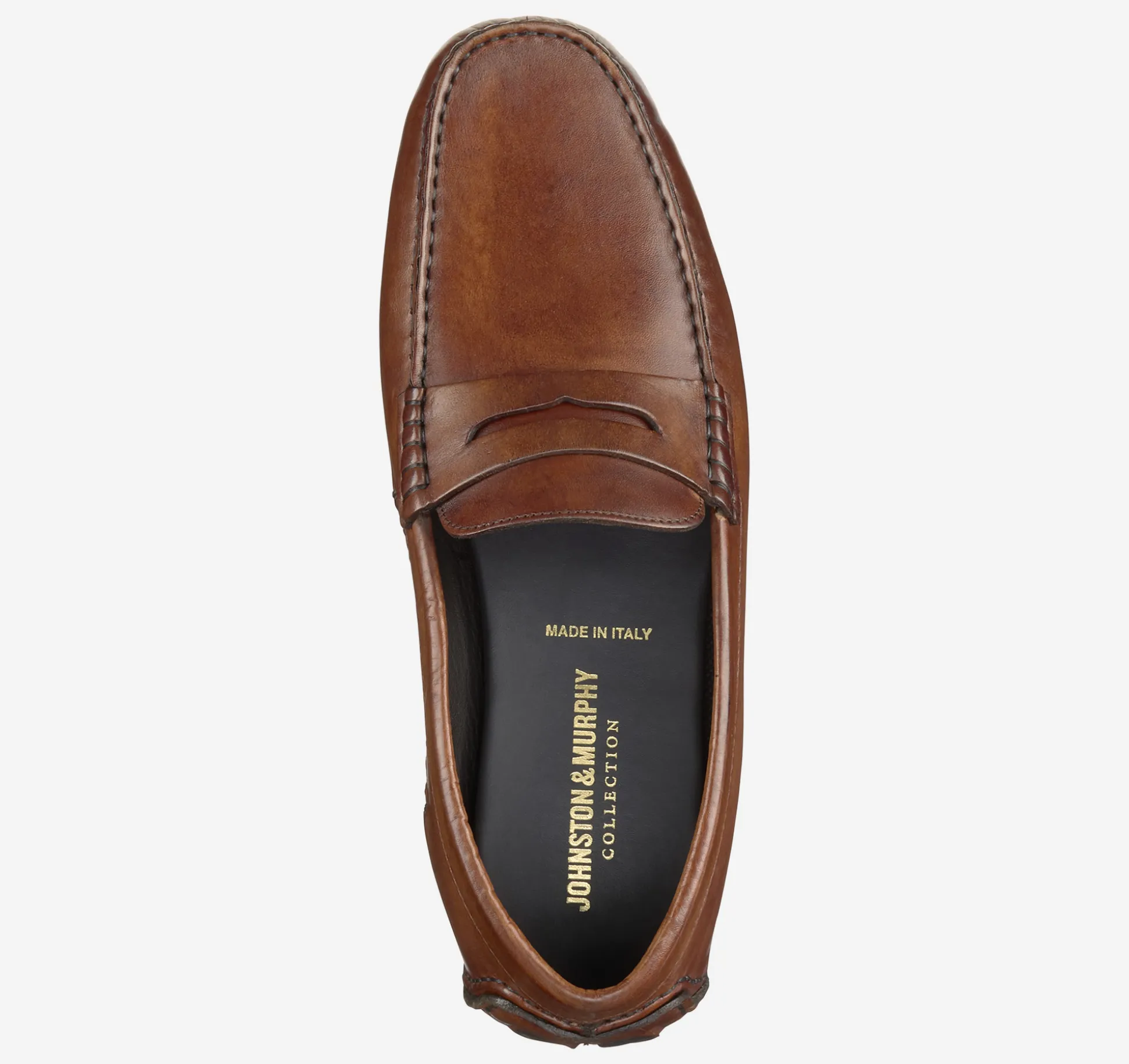 Slip-ons & Loafers^Johnston & Murphy Dayton Penny Loafer BrownItalianCalfskin