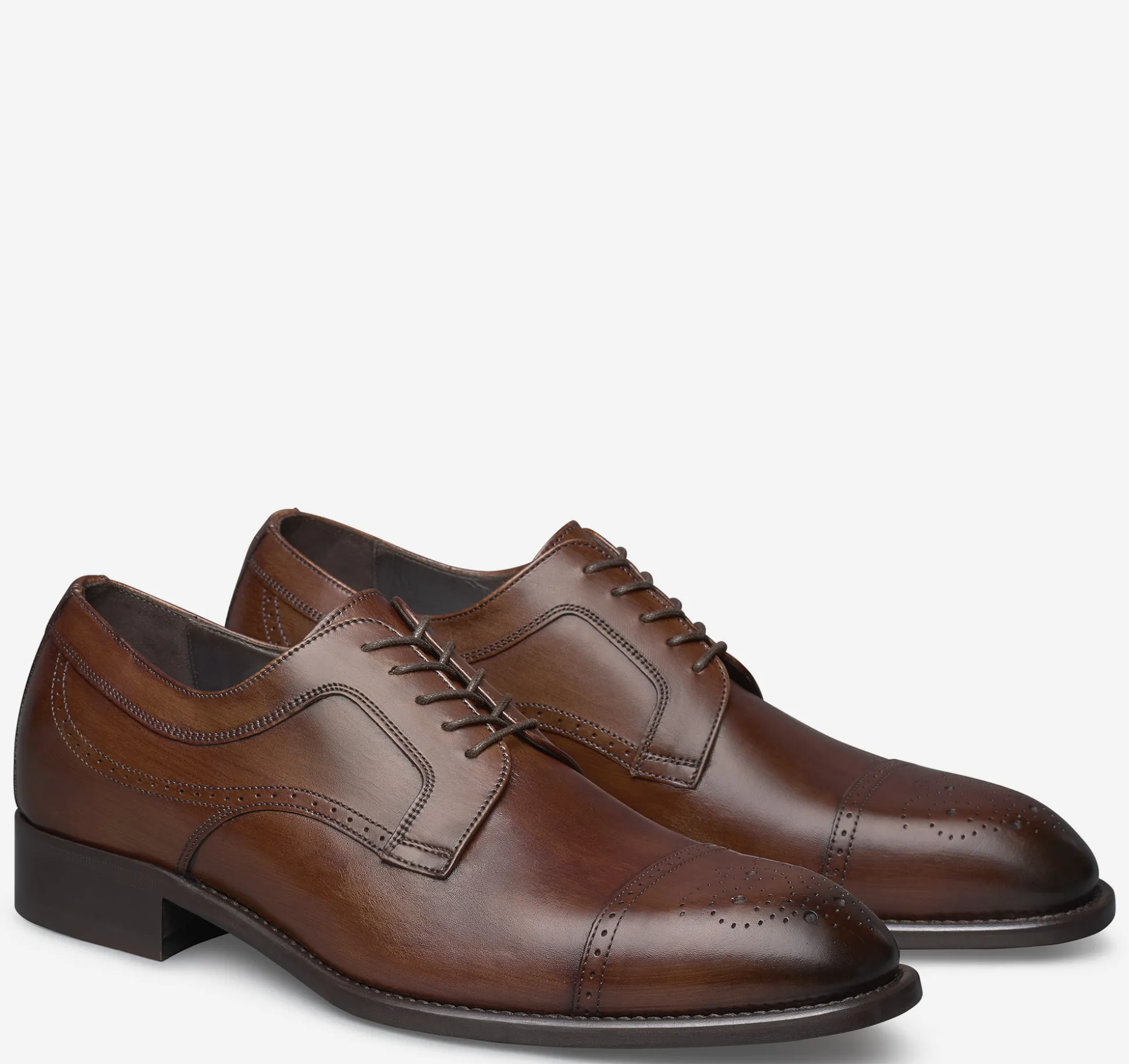 Dress Shoes | Lace-ups^Johnston & Murphy Ellsworth Cap Toe BrownItalianCalfskin