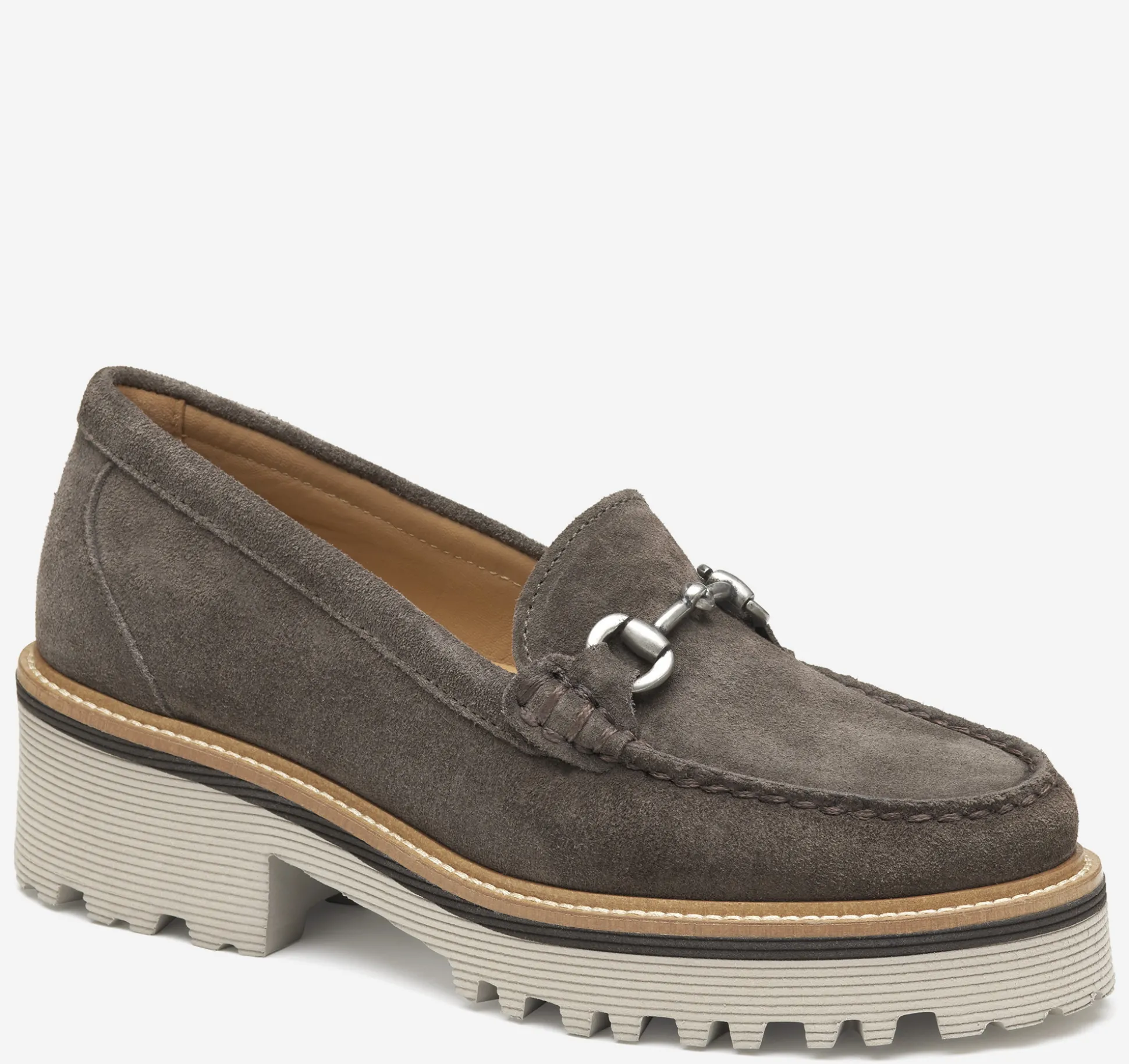 Mules & Loafers^Johnston & Murphy Emmalynn Bit Loafer DarkGreySuede