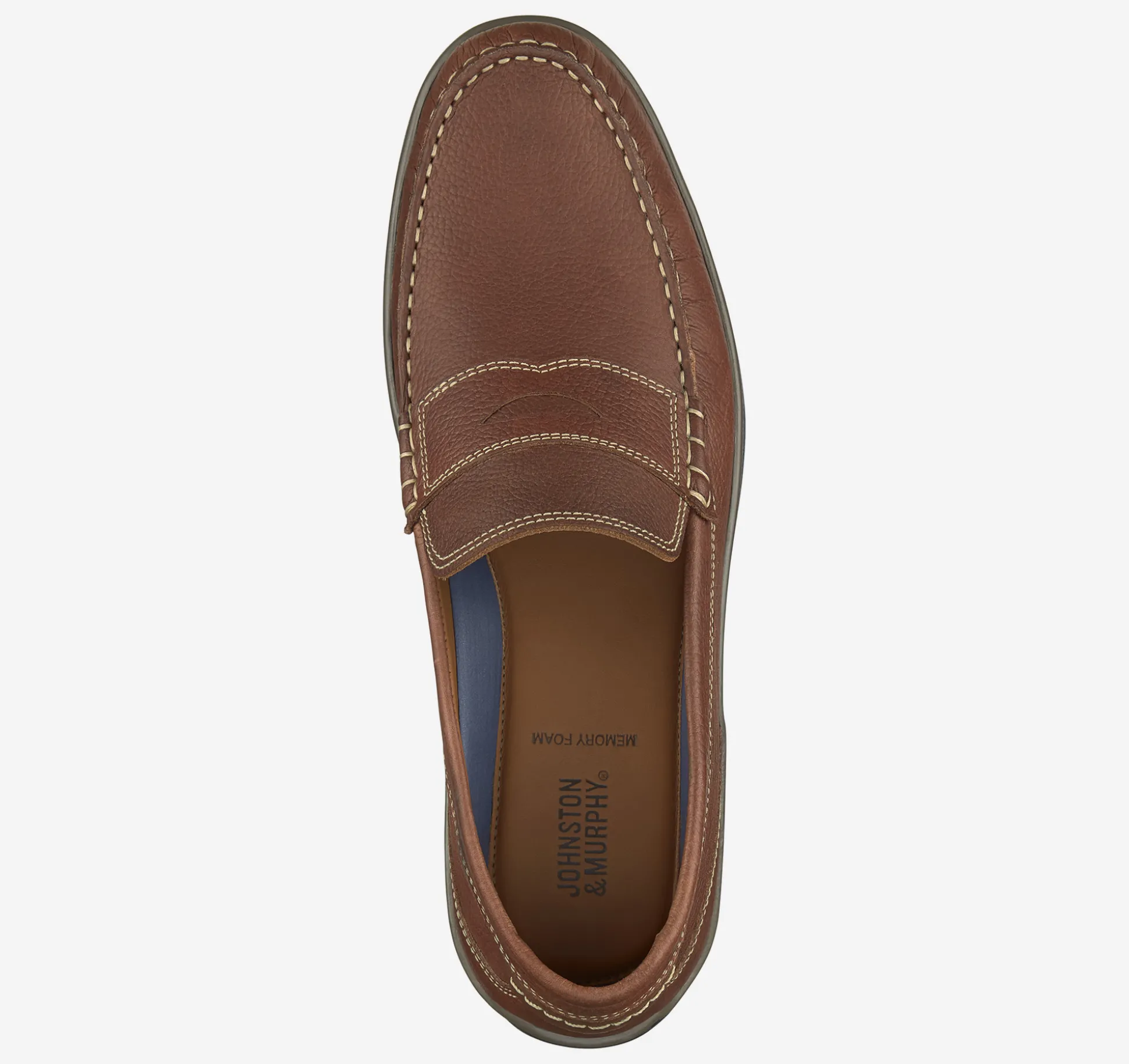 Slip-ons & Loafers^Johnston & Murphy Emmett Penny Loafer DarkTanFullGrain