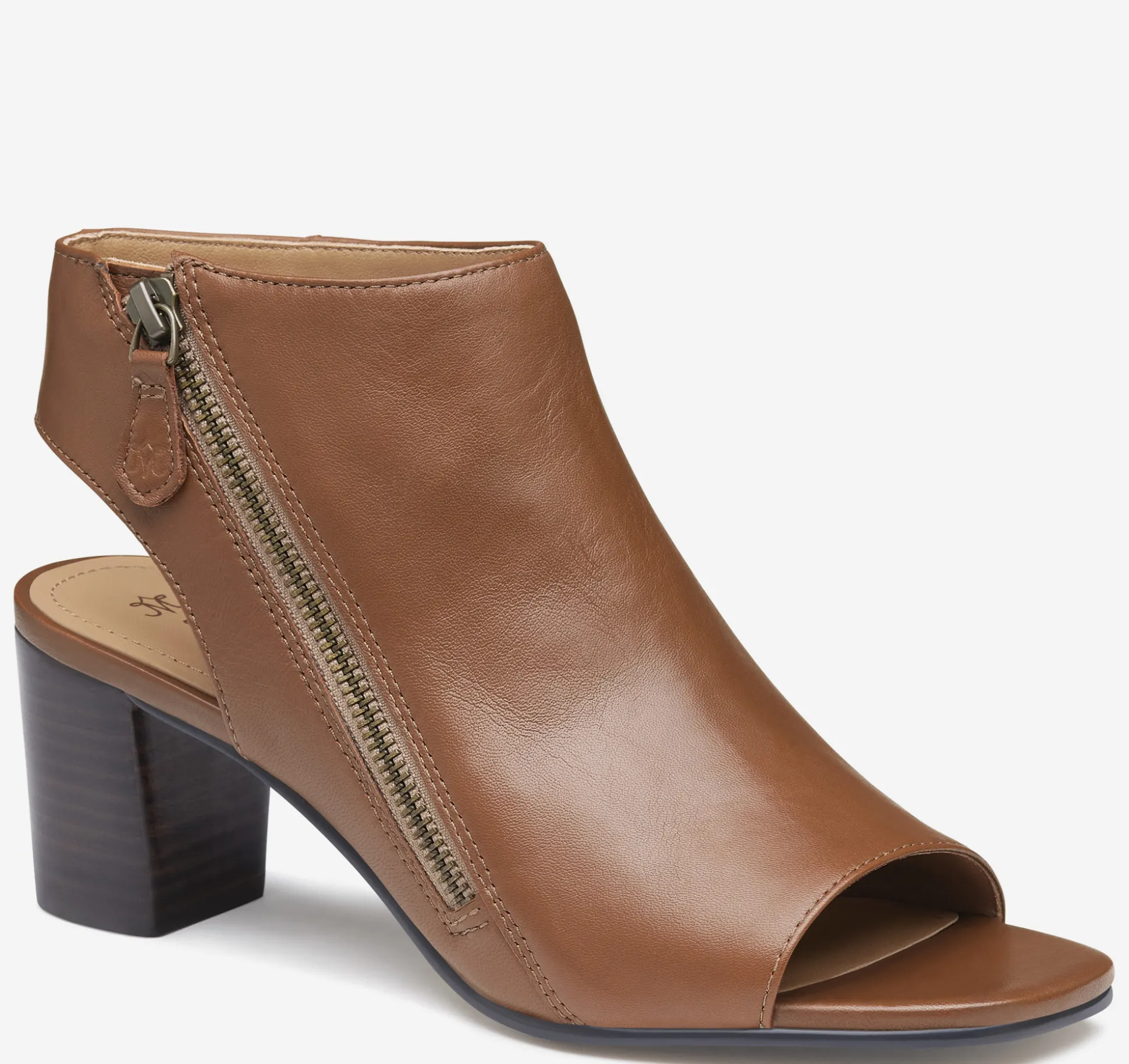Boots & Booties^Johnston & Murphy Evelyn Side-Zip Bootie CognacGloveLeather