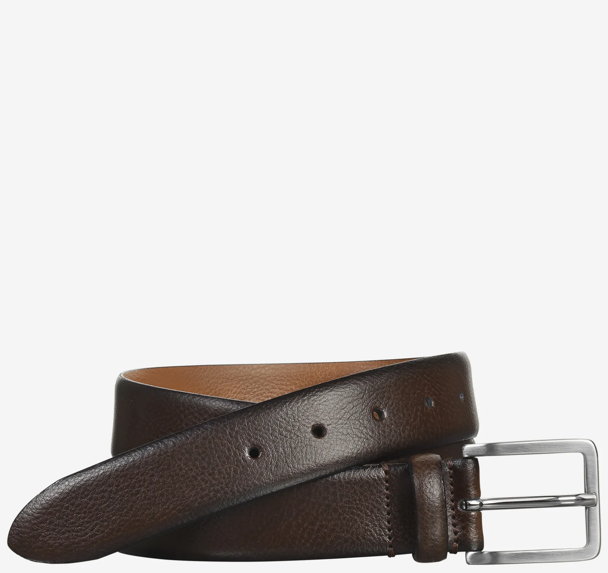 Belts^Johnston & Murphy Feather-Edge Dress Belt Brown
