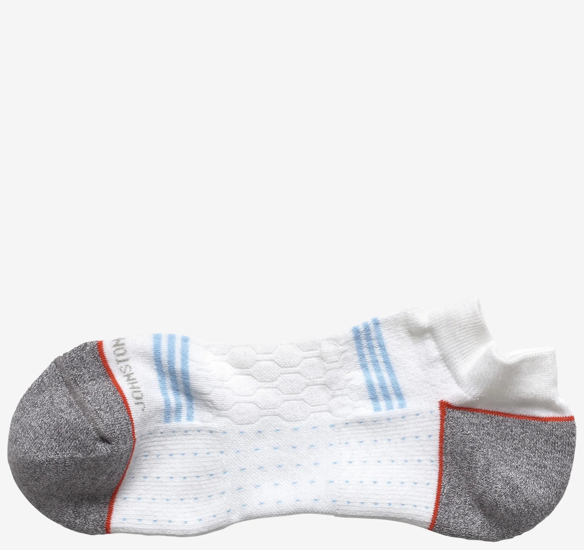 Socks^Johnston & Murphy First In Comfort Ankle Socks WhiteSportStripe