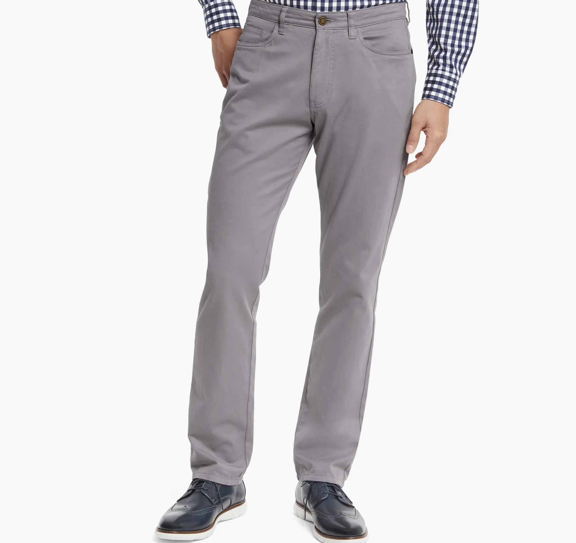 Pants & Jeans^Johnston & Murphy Five-Pocket Pants LightGray