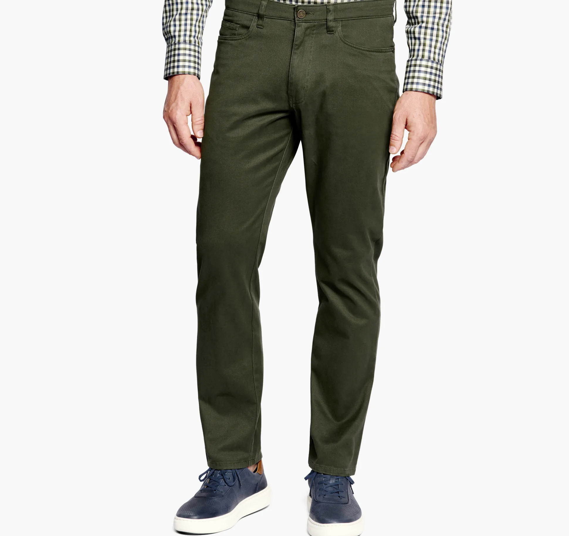 Pants & Jeans^Johnston & Murphy Five-Pocket Pants DarkOlive
