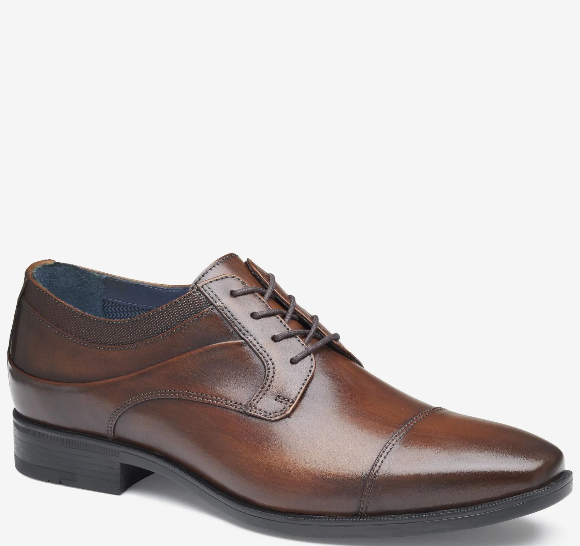 Dress Shoes | Lace-ups^Johnston & Murphy Gibbons Cap Toe MahoganyFullGrain