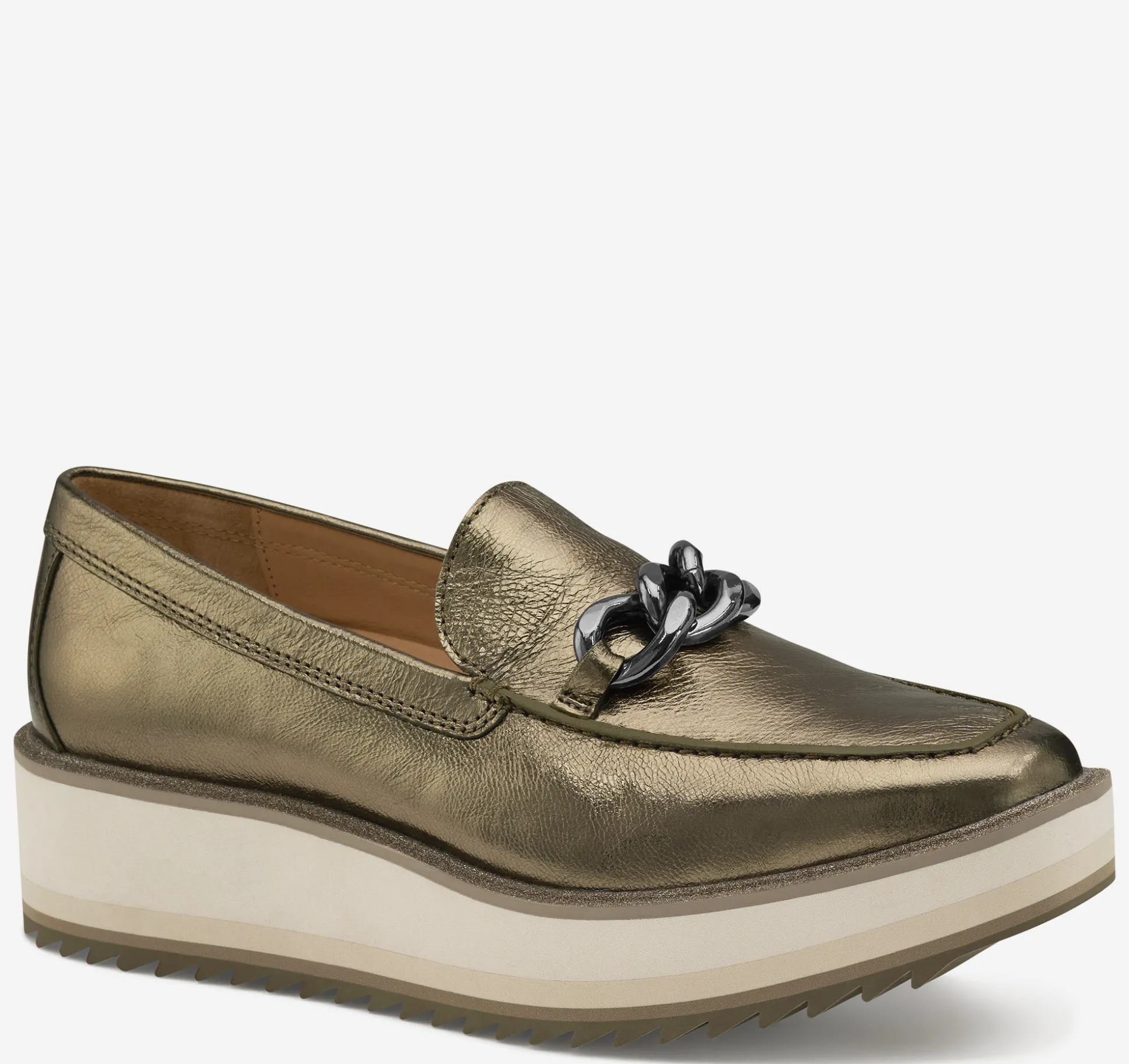 Mules & Loafers^Johnston & Murphy Gracelyn Chain Loafer BronzeMetallicSheepskin