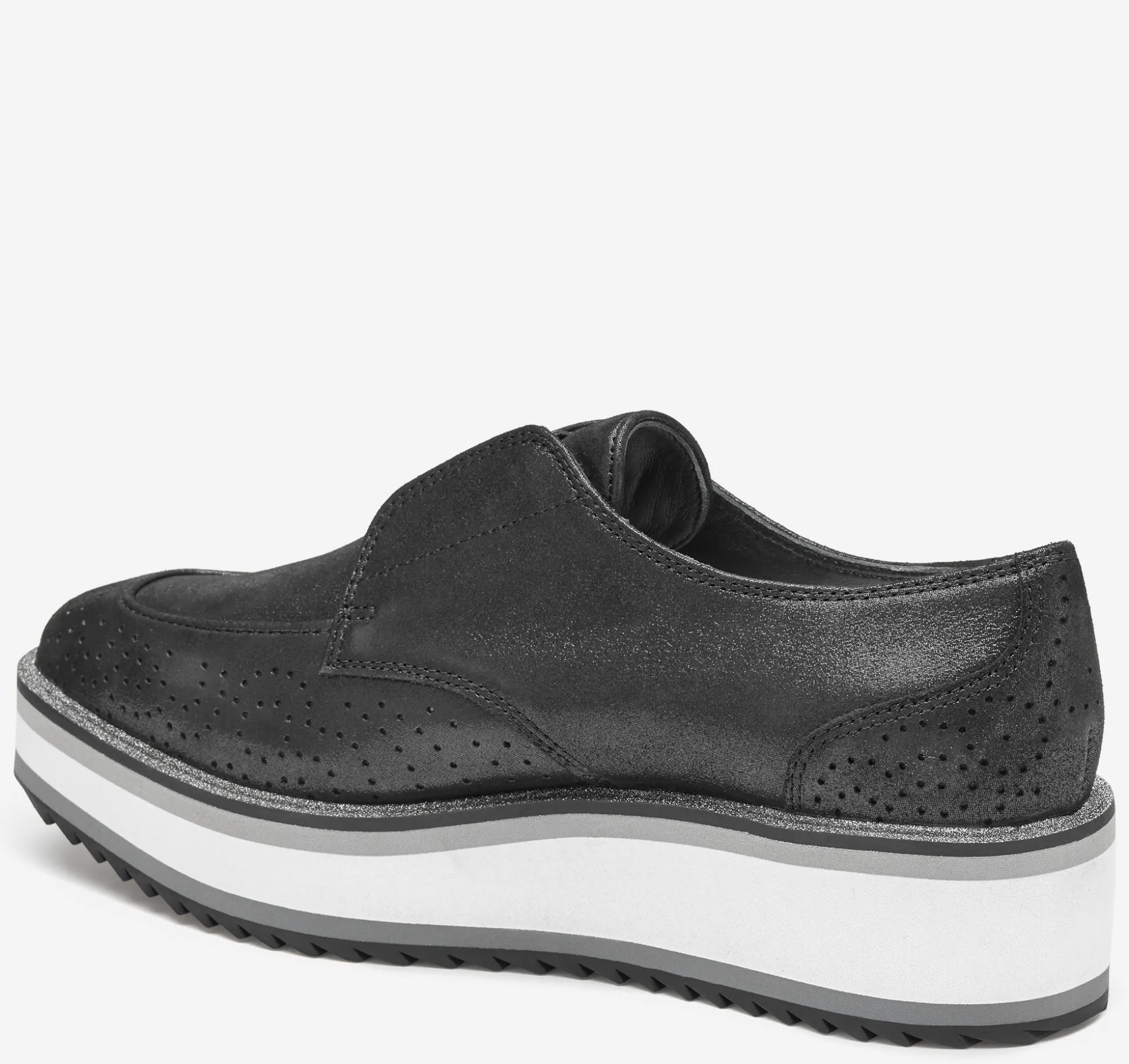 Mules & Loafers^Johnston & Murphy Gracelyn Gore Oxford BlackMetallicKidSuede