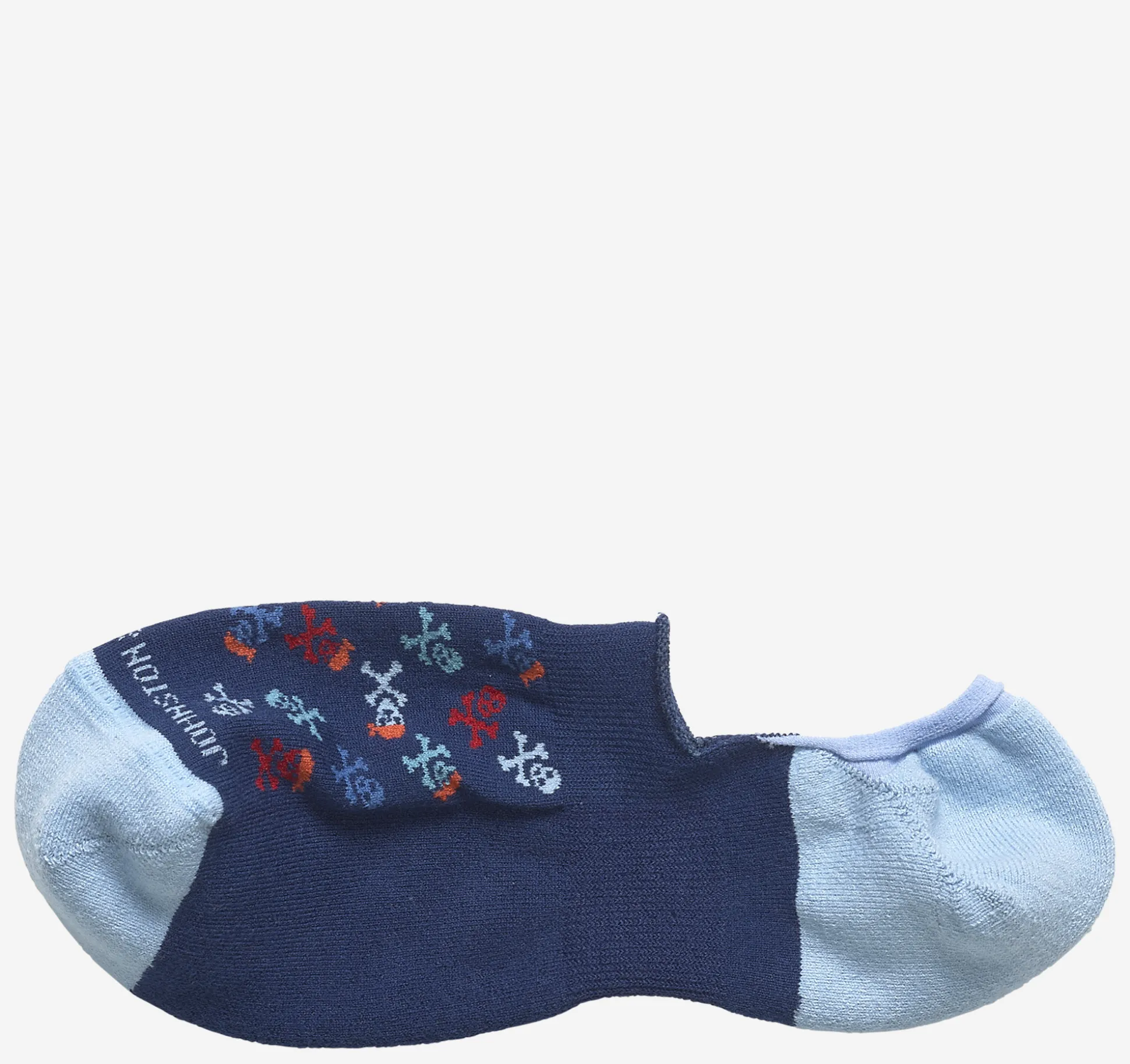 Socks^Johnston & Murphy High-Cut Liner Socks NavySkull