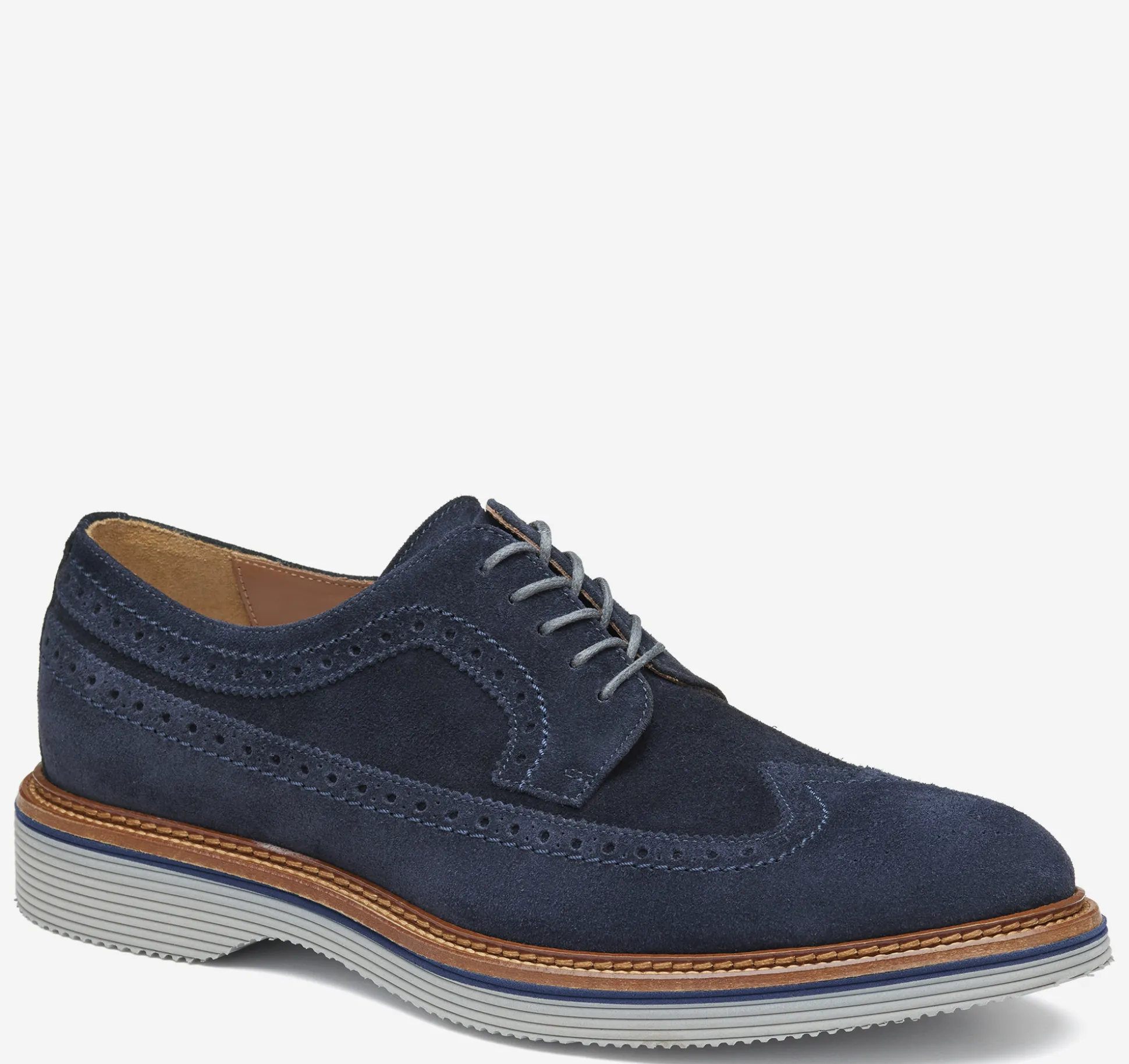 Lace-ups^Johnston & Murphy Jenson Longwing NavySuede
