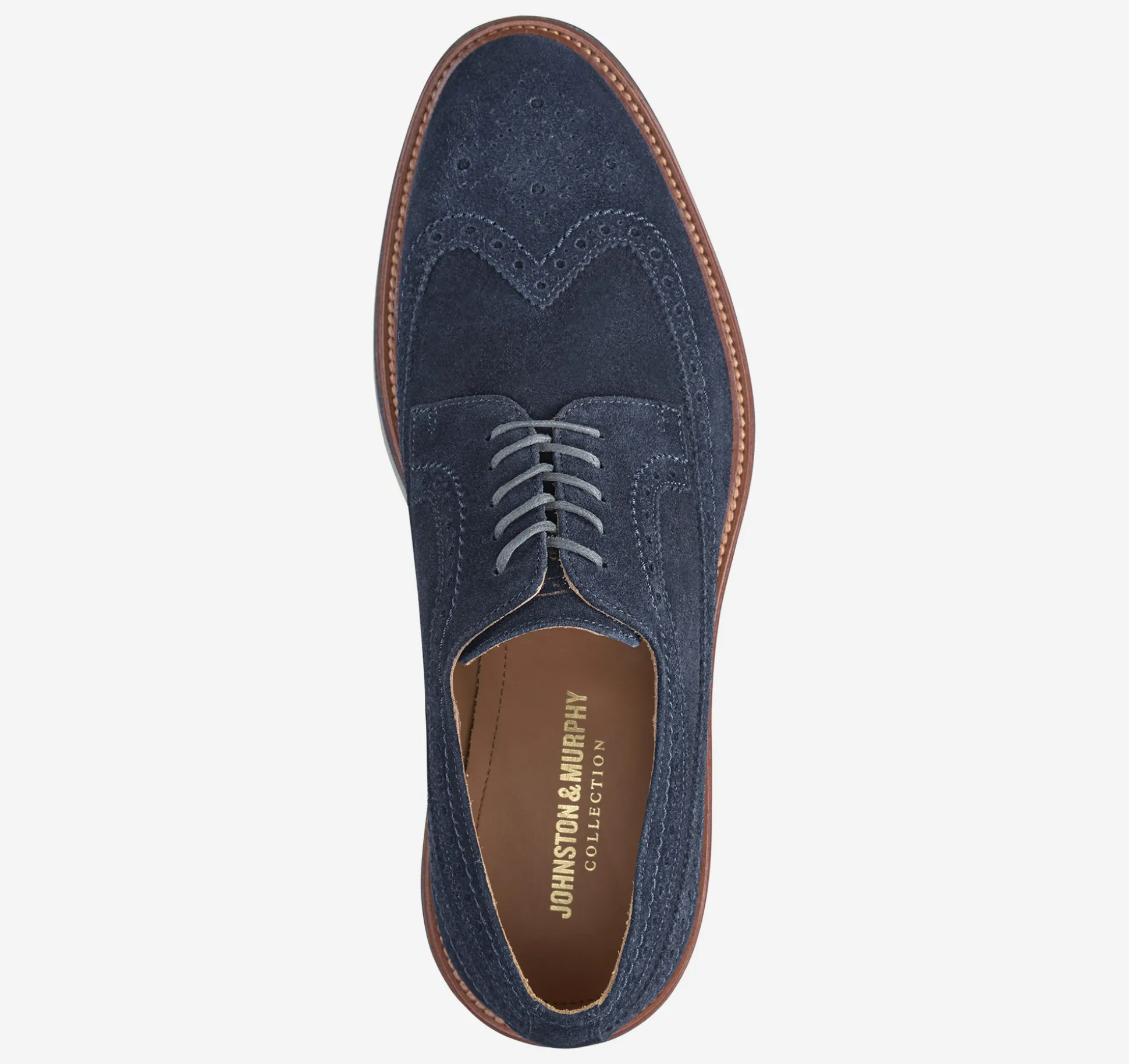 Lace-ups^Johnston & Murphy Jenson Longwing NavySuede