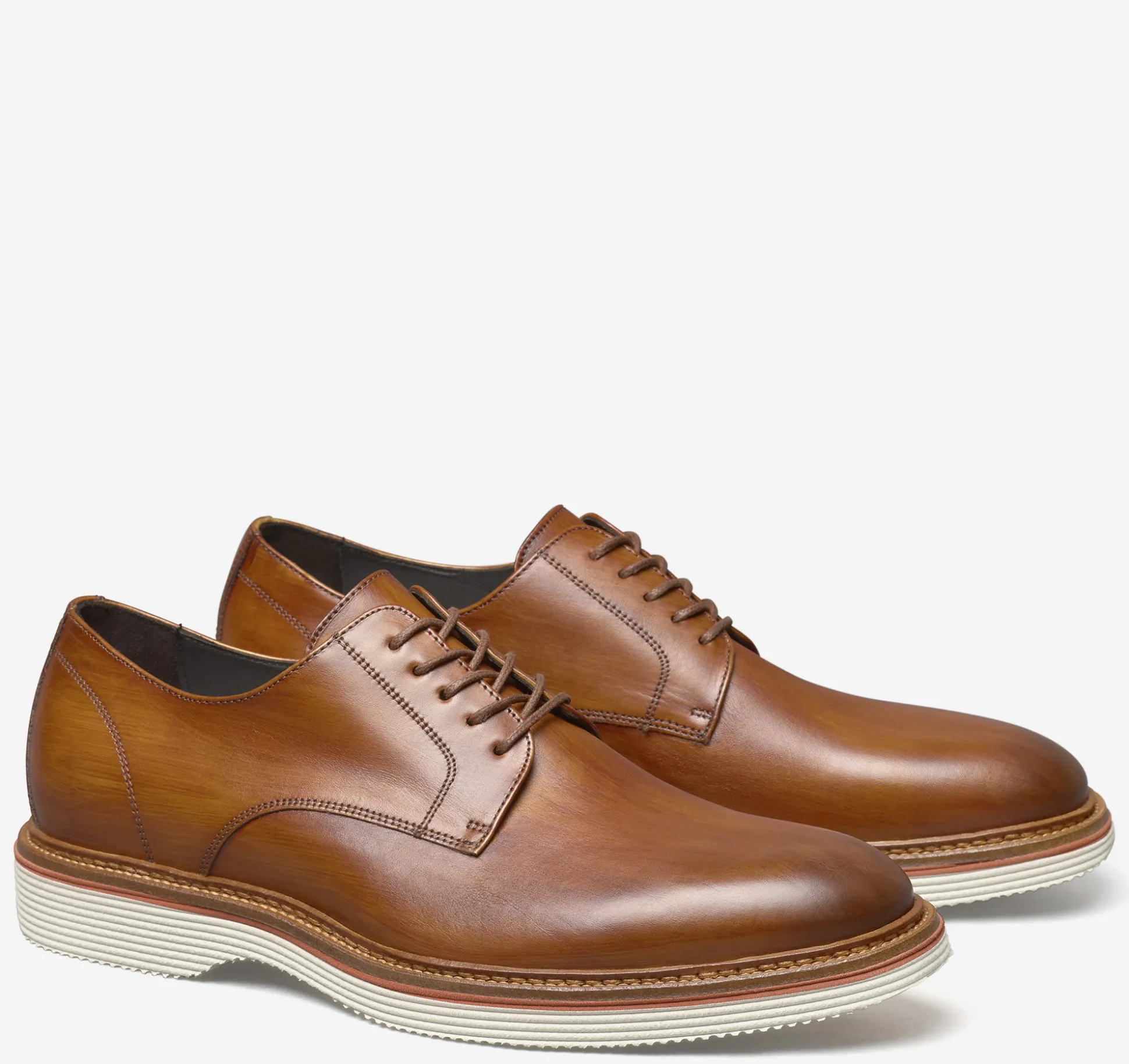 Lace-ups^Johnston & Murphy Jenson Plain Toe TanItalianCalfskin
