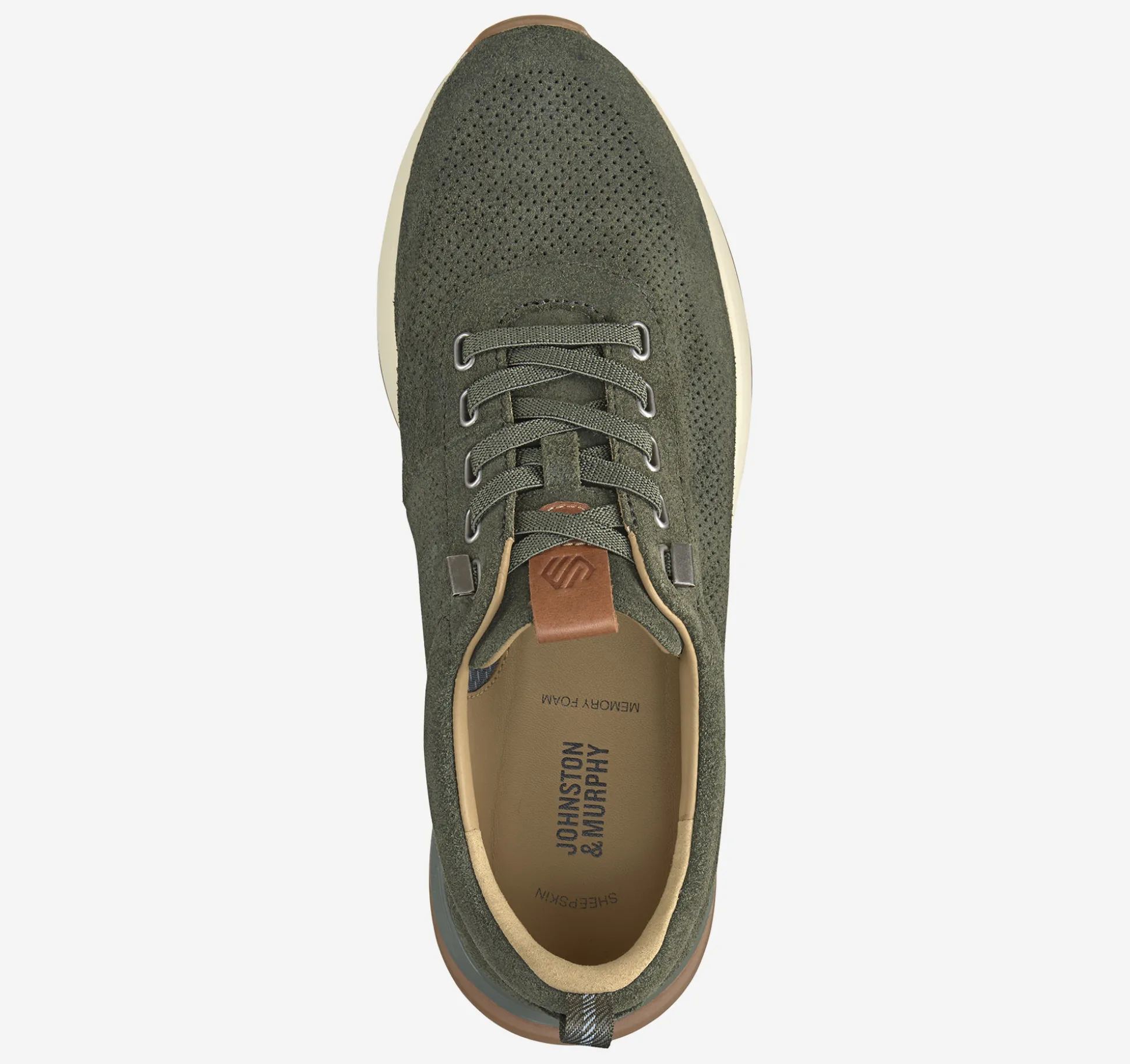 New Arrivals | Slip-ons & Loafers^Johnston & Murphy Kinnon Perfed Jogger OliveOiledSuede