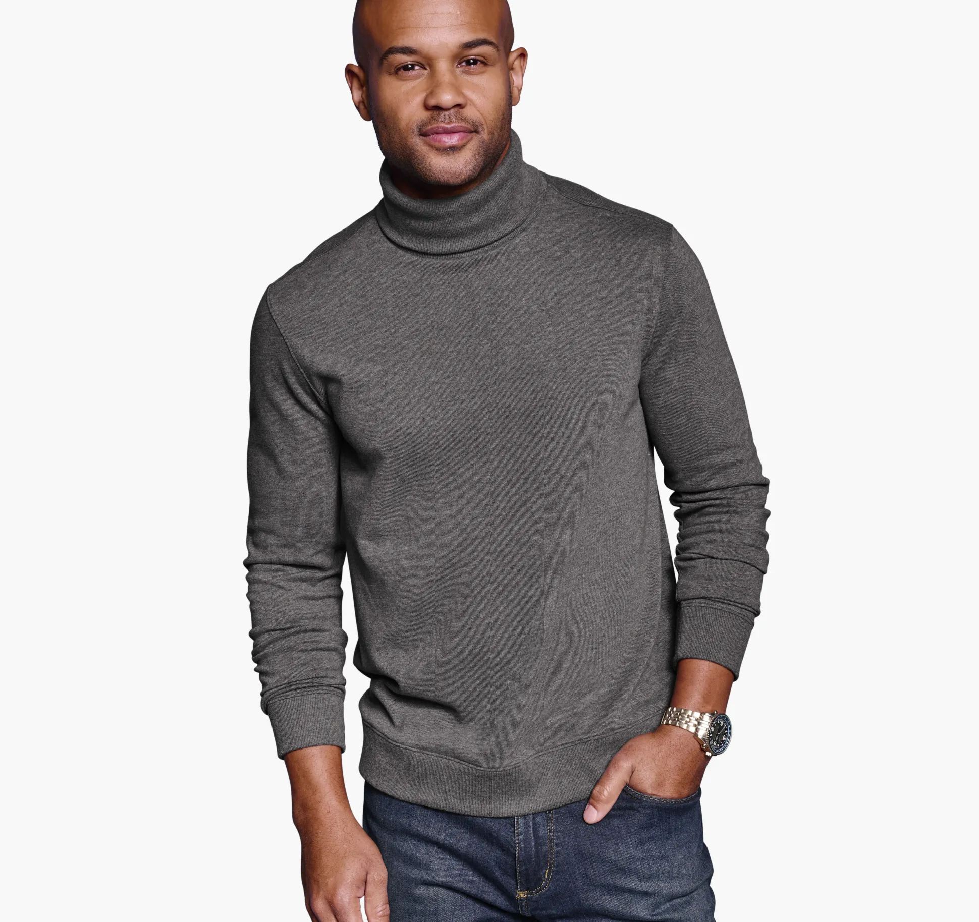 Sweaters & Knits^Johnston & Murphy Knit Turtleneck Gray