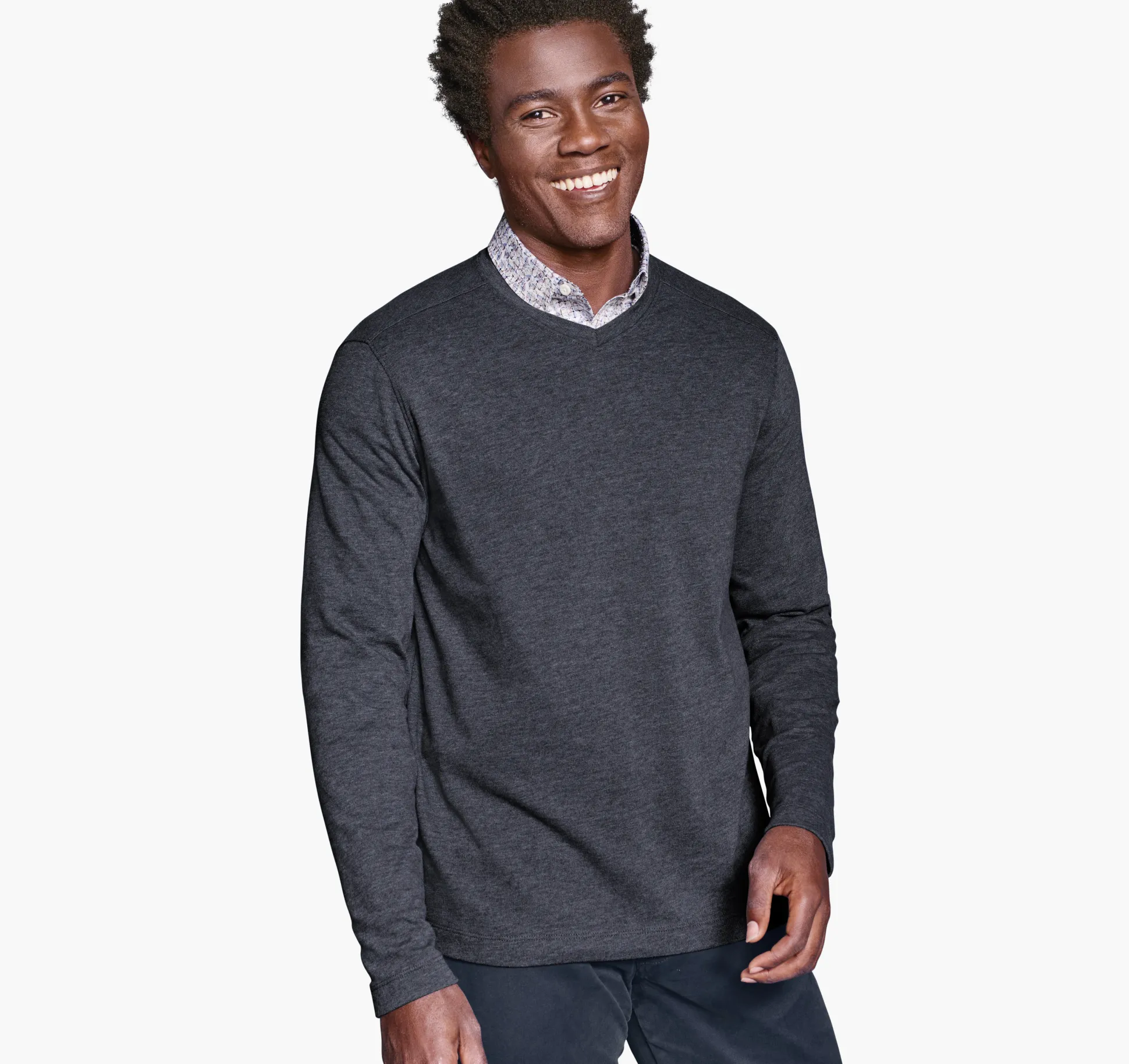 Sweaters & Knits^Johnston & Murphy Knit V-Neck Navy
