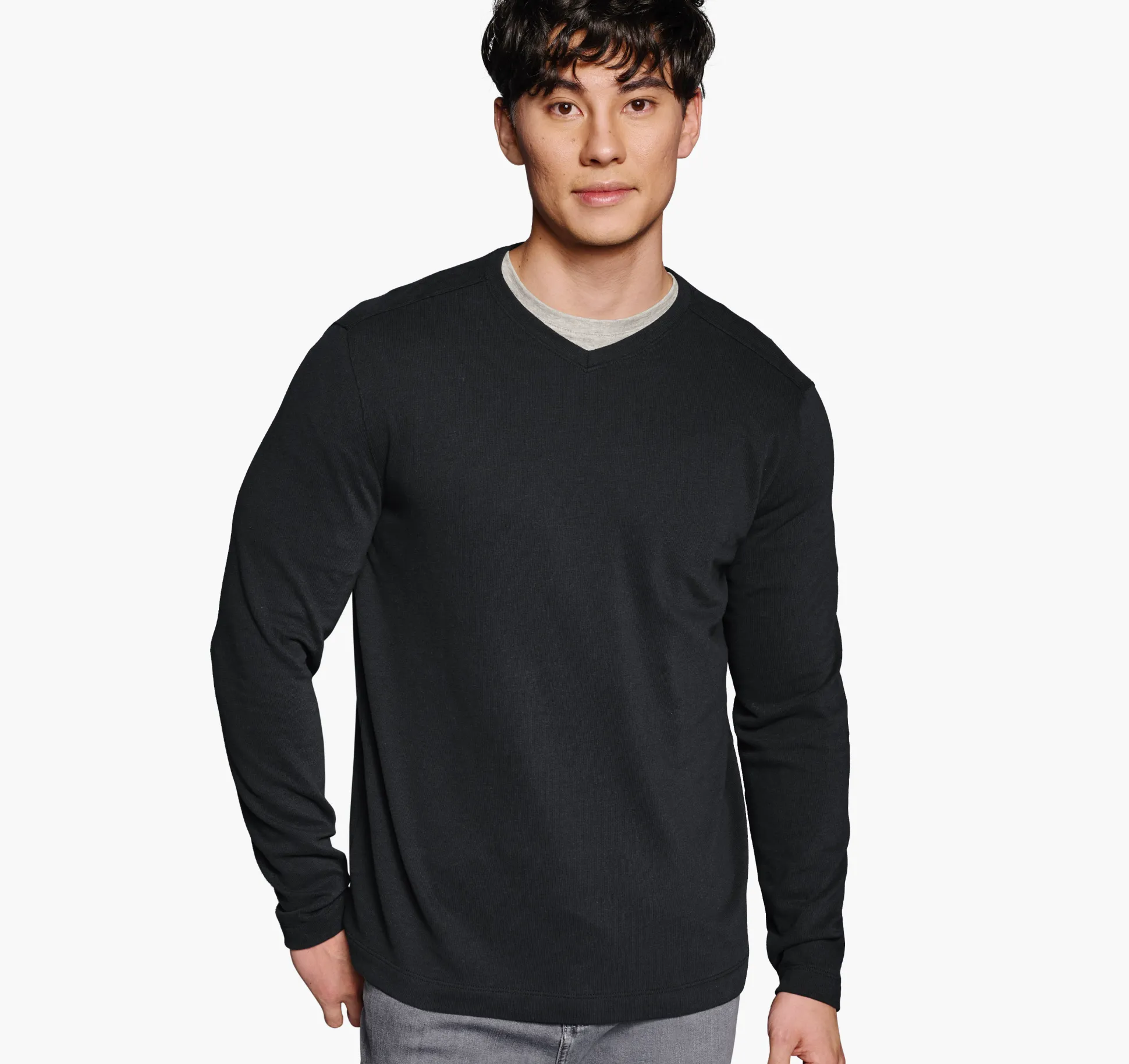 Sweaters & Knits^Johnston & Murphy Knit V-Neck Black