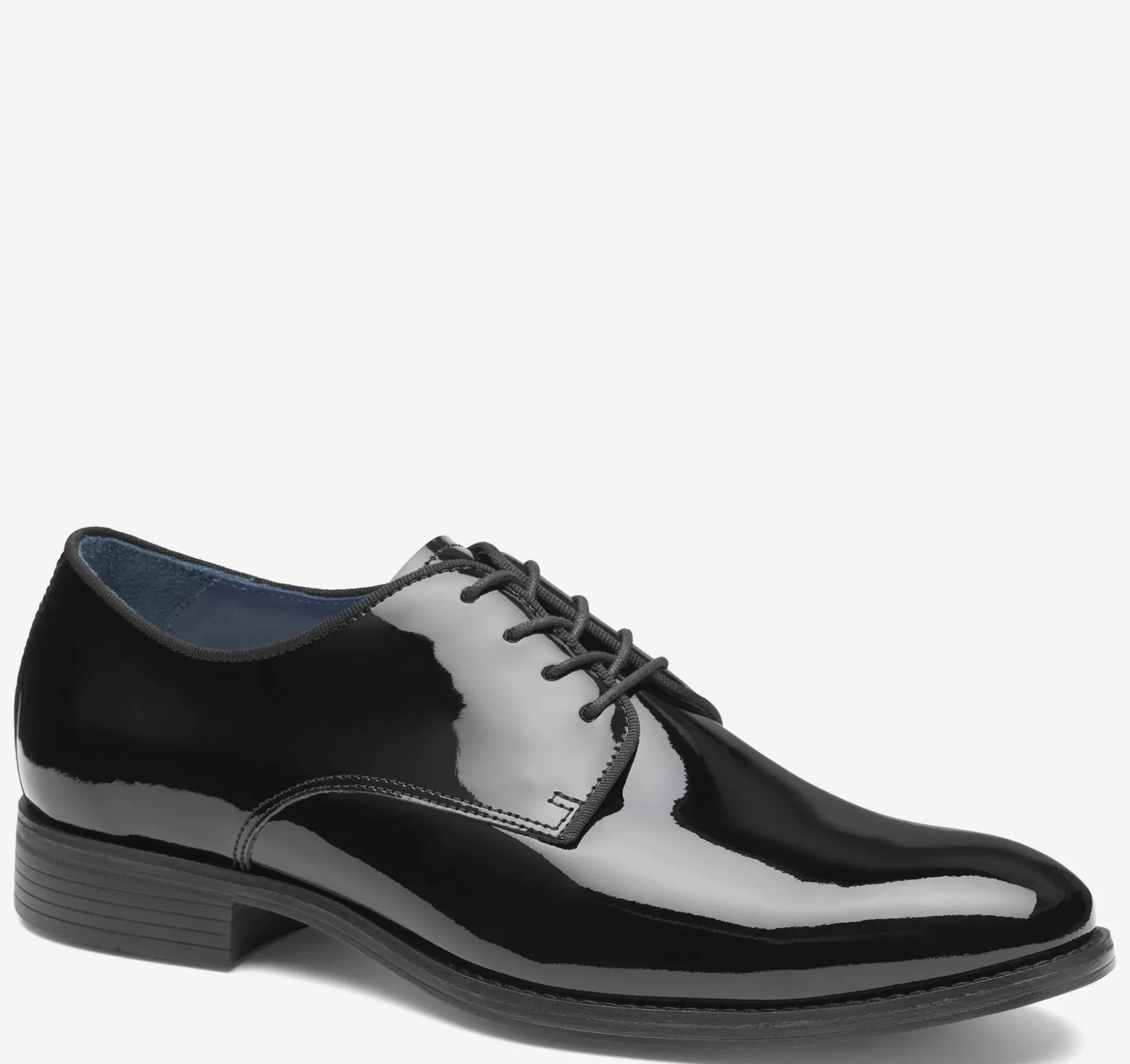 Dress Shoes^Johnston & Murphy Lewis Plain Toe BlackPatentLeather