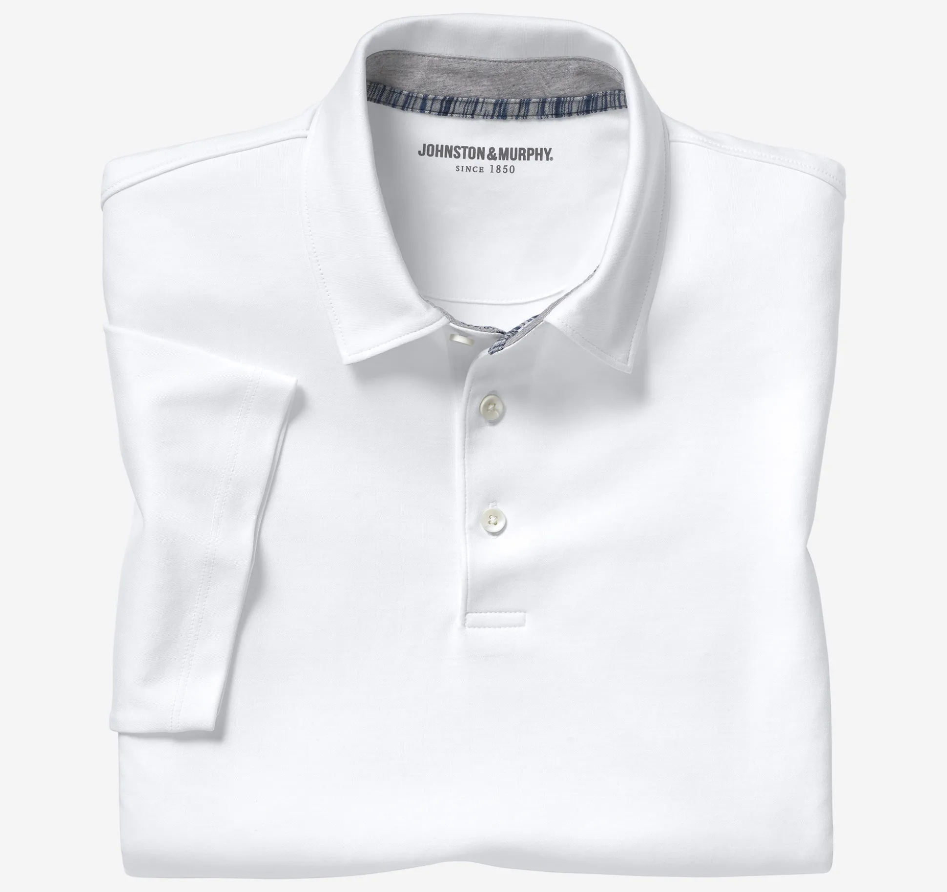 Polos & Tees^Johnston & Murphy Liquid Cotton Polo White