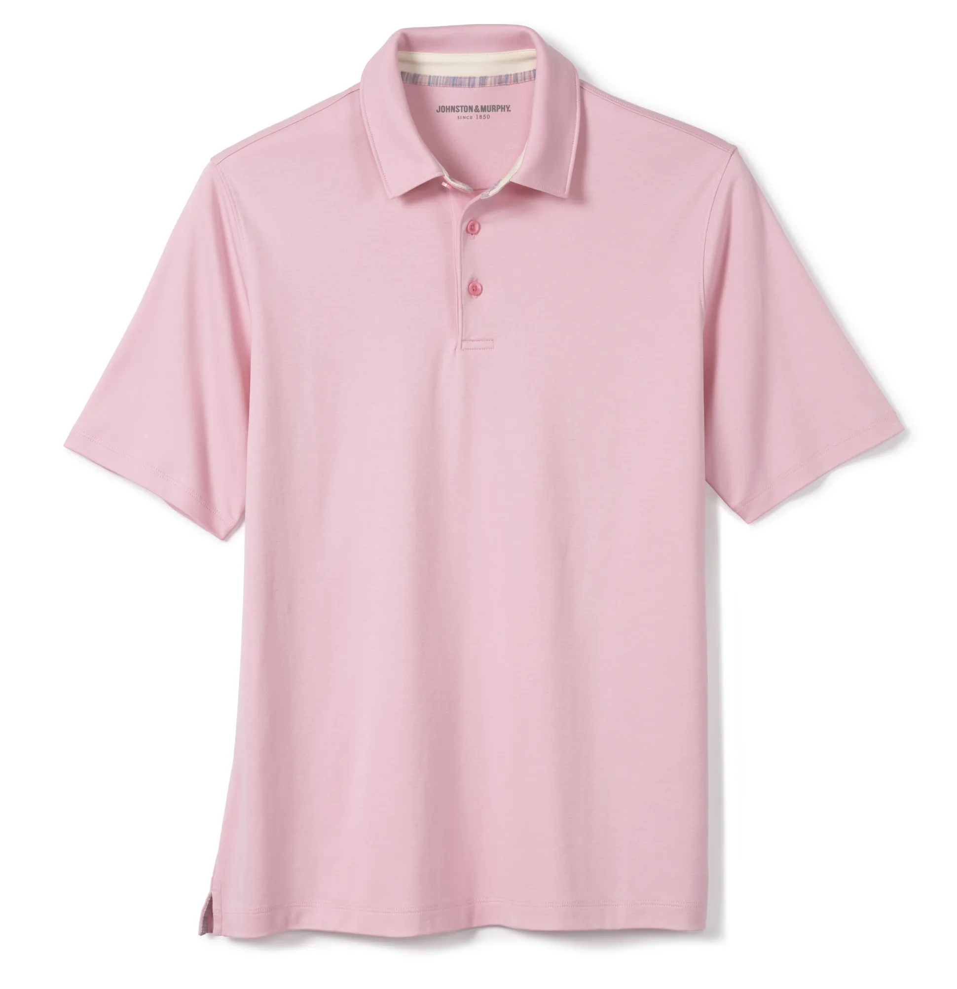 Polos & Tees^Johnston & Murphy Liquid Cotton Polo Pink