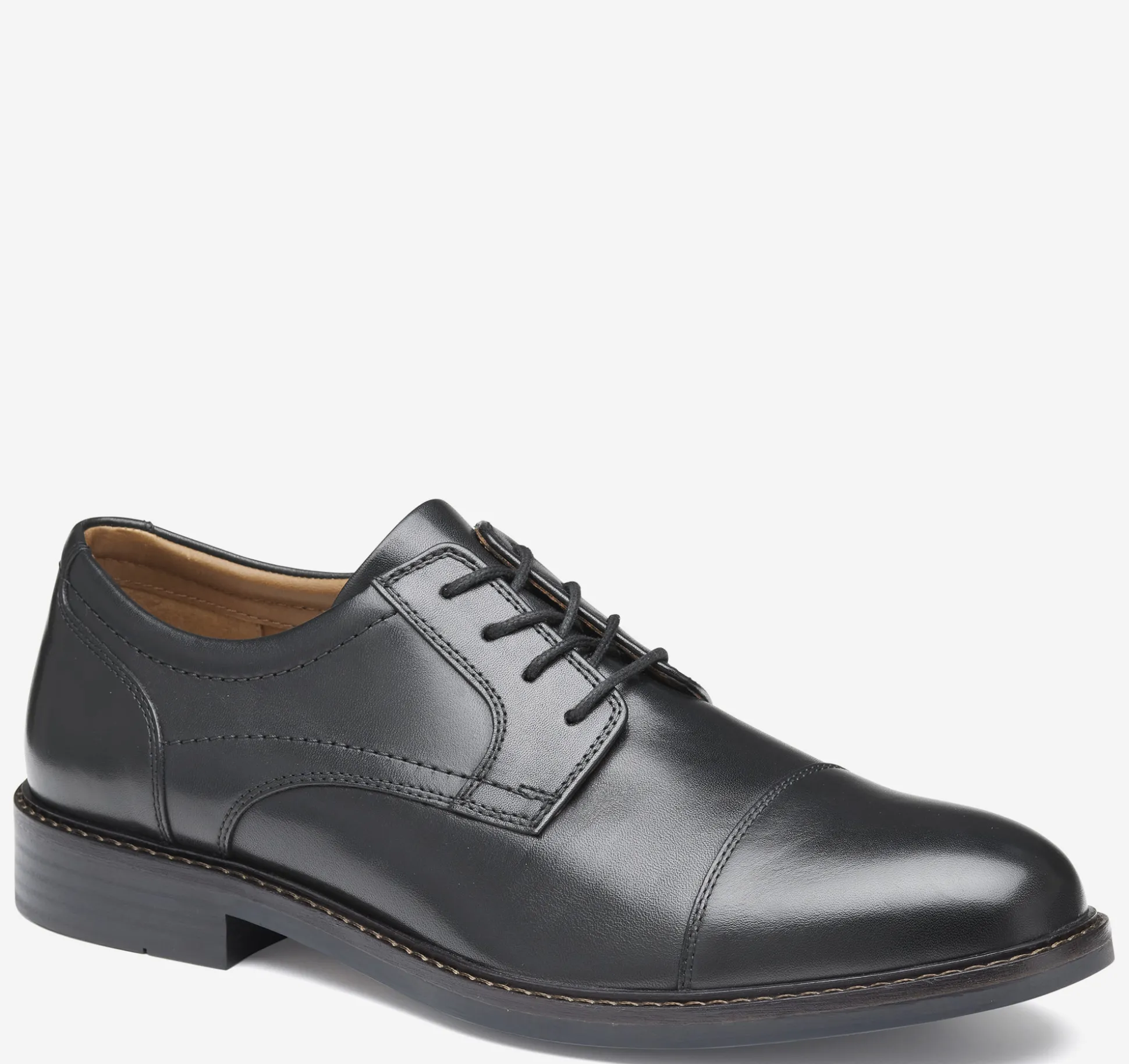 Lace-ups^Johnston & Murphy Mason Cap Toe BlackFullGrain