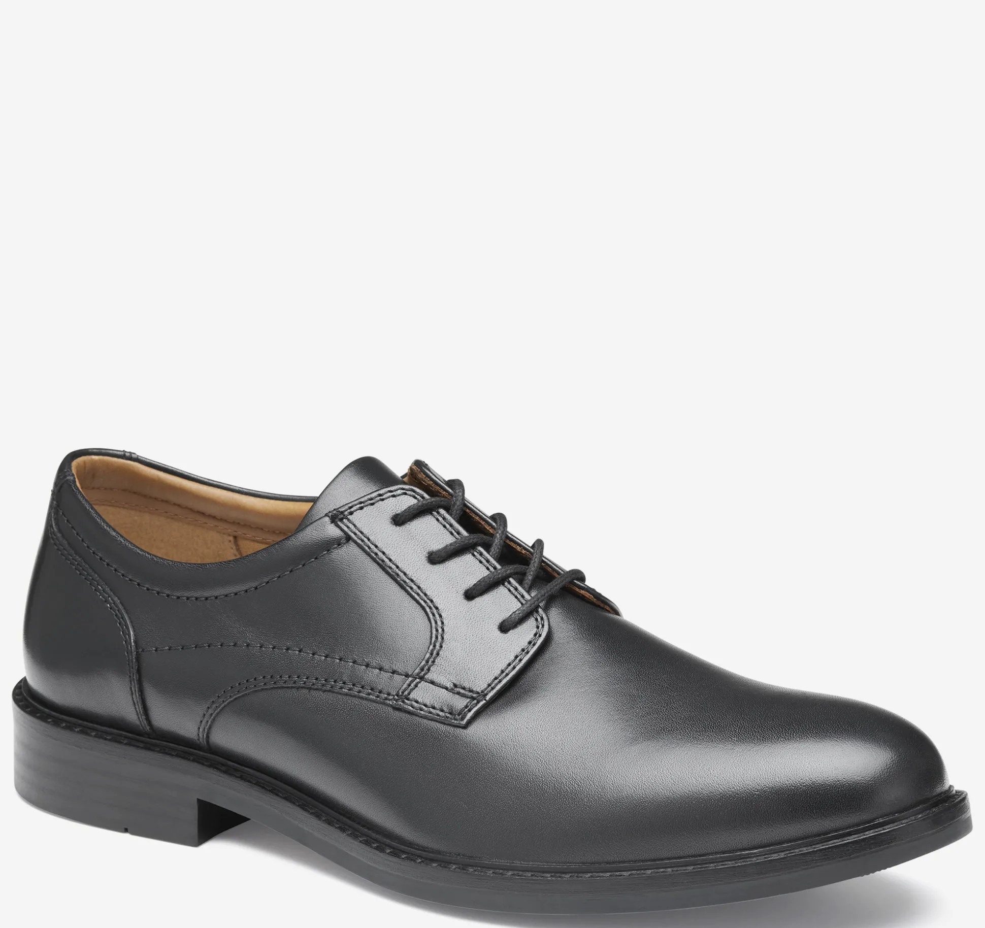 Lace-ups^Johnston & Murphy Mason Plain Toe BlackFullGrain
