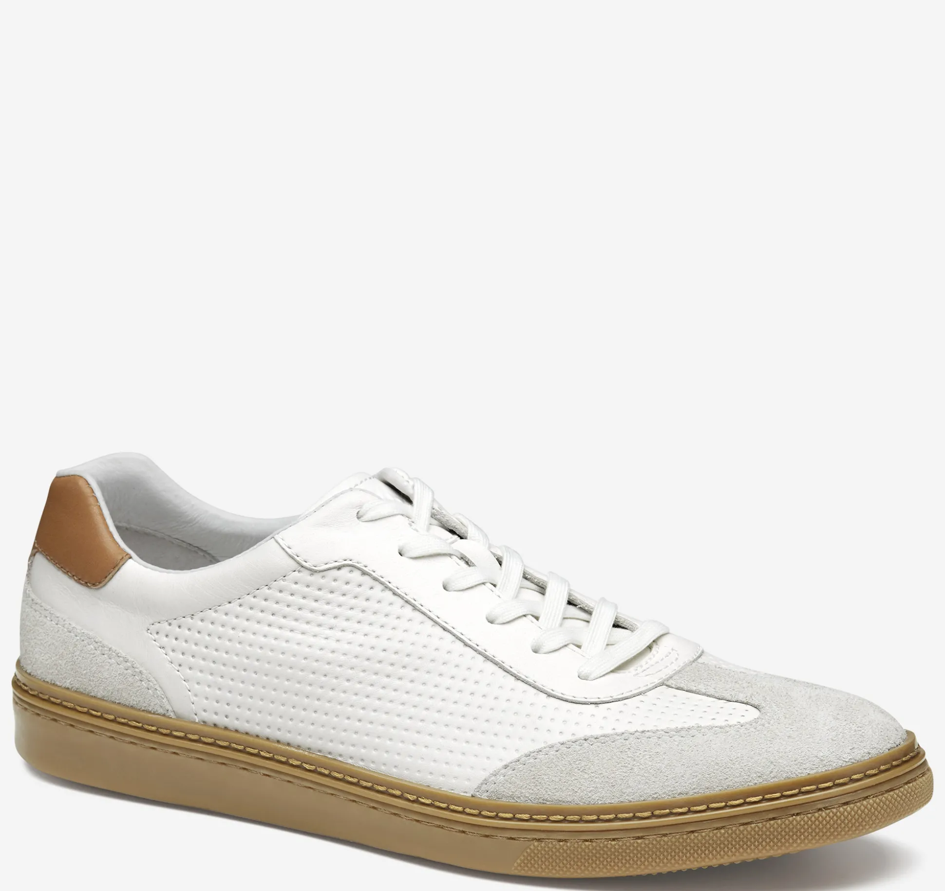 Lace-ups^Johnston & Murphy McGuffey T-Toe WhiteEmbossedFullGrain/Suede