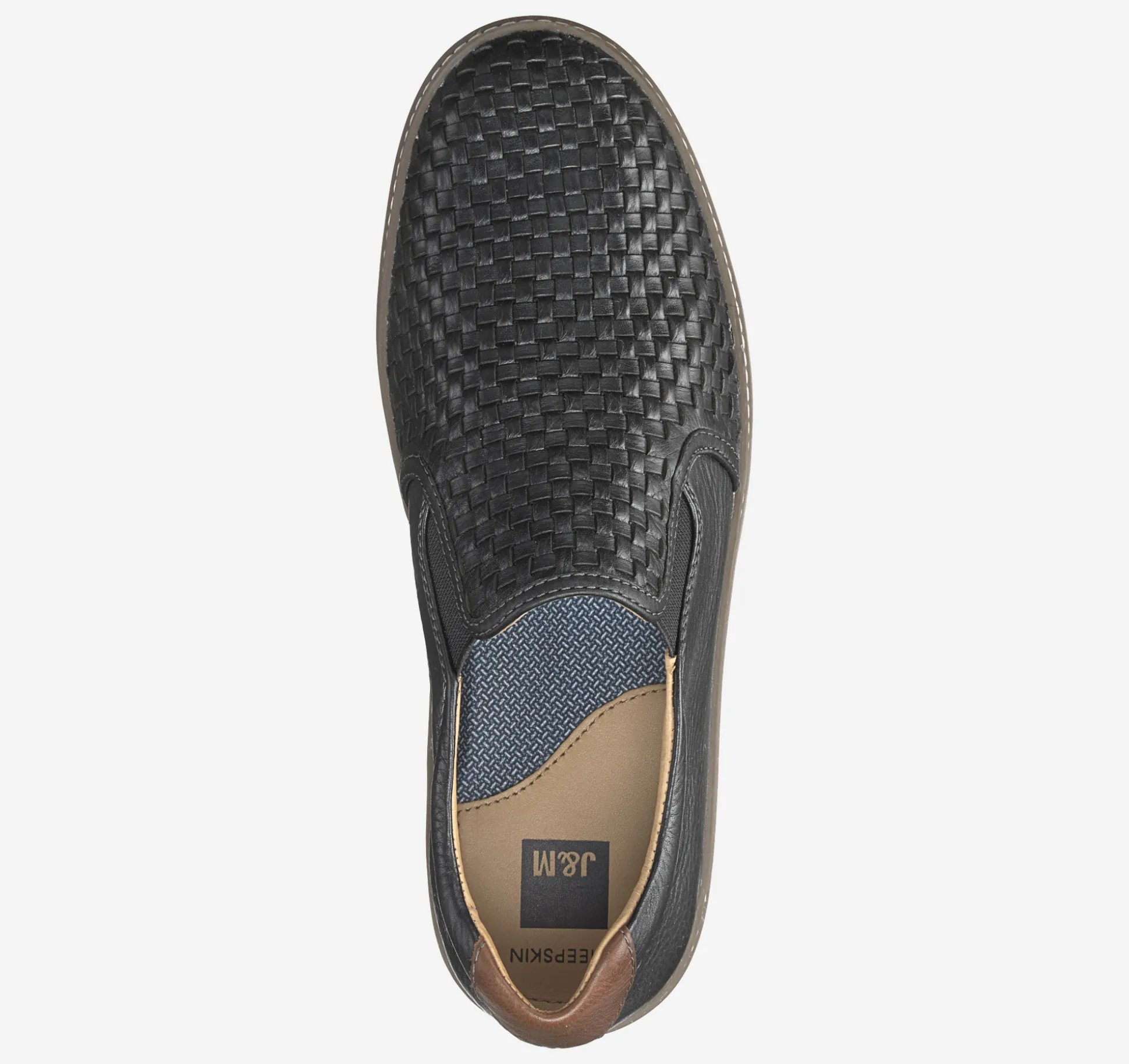 Slip-ons & Loafers^Johnston & Murphy McGuffey Woven Slip-On BlackFullGrainLeather