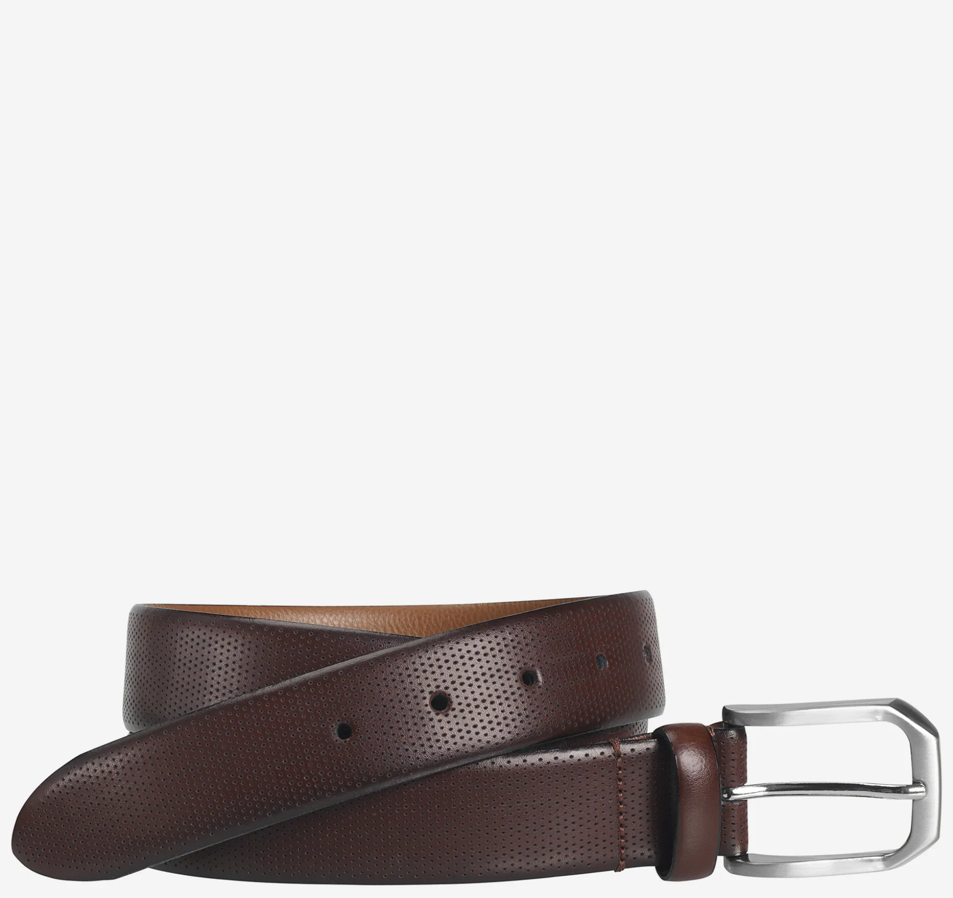 Belts^Johnston & Murphy Micro Perf Belt Burgundy