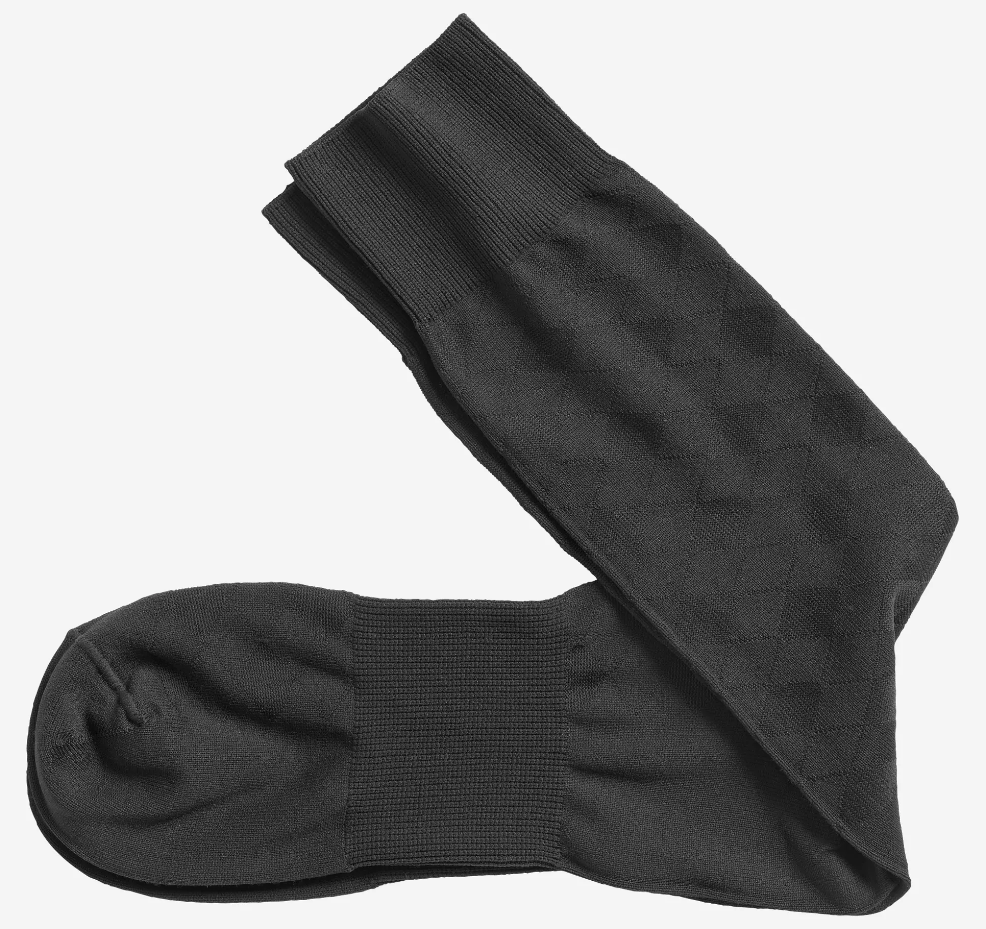 Socks^Johnston & Murphy Microfiber Tonal Argyle Socks Black
