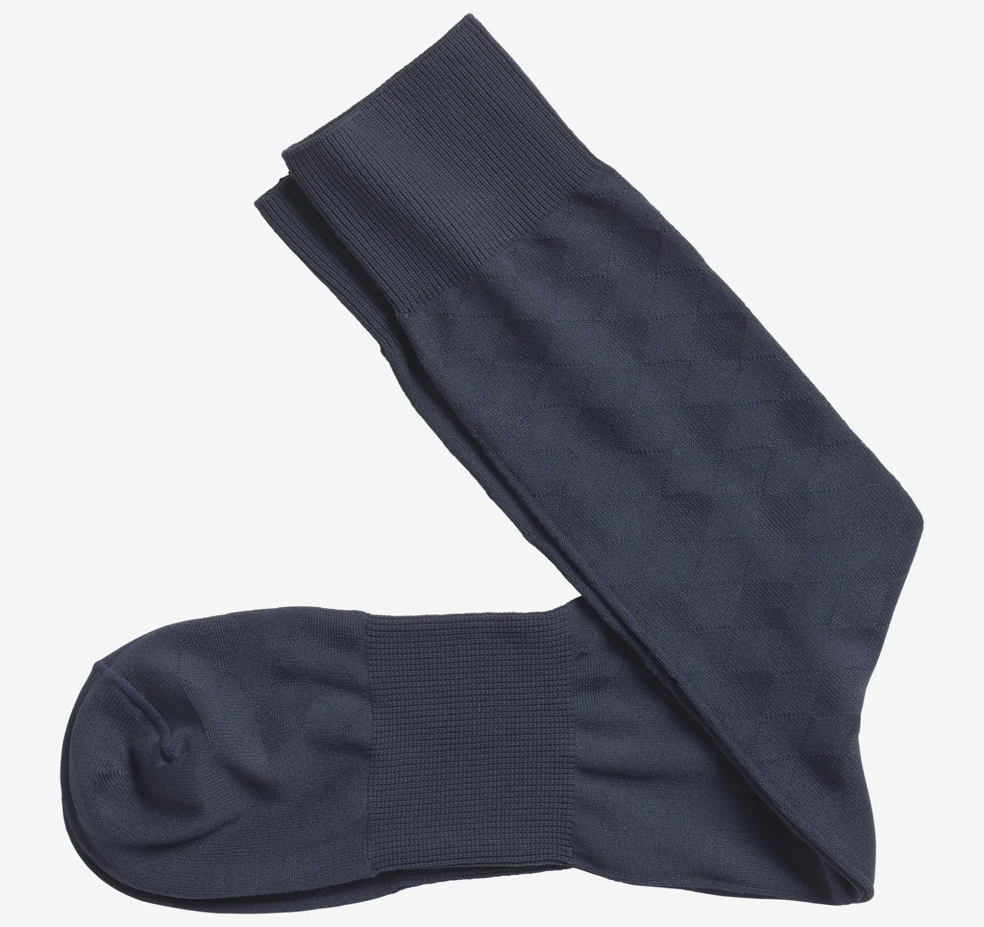 Socks^Johnston & Murphy Microfiber Tonal Argyle Socks Navy